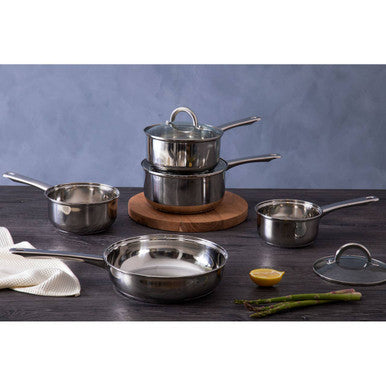 Crosse 5Pc Stainless Steel Saucepan Set