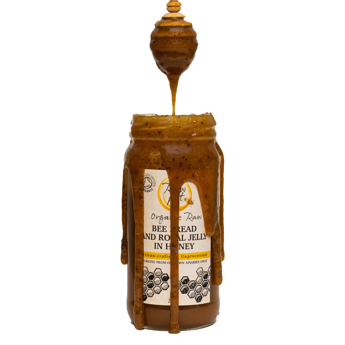 Organic Raw Bee Bread With Royal Jelly In Honey