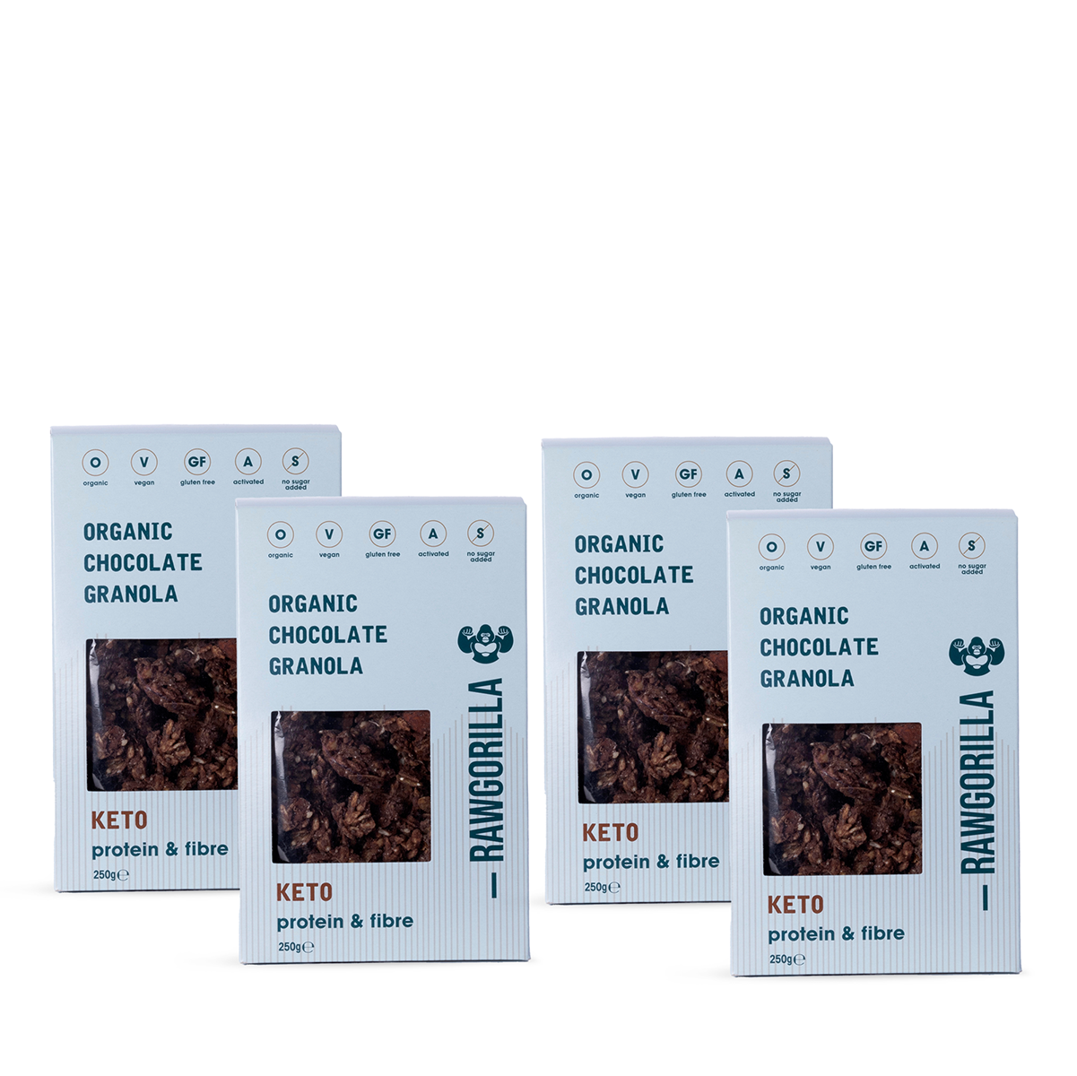Organic Chocolate Granola Cereal Keto - 250g - RAWGORILLA by RawGorilla | The Hackers Market
