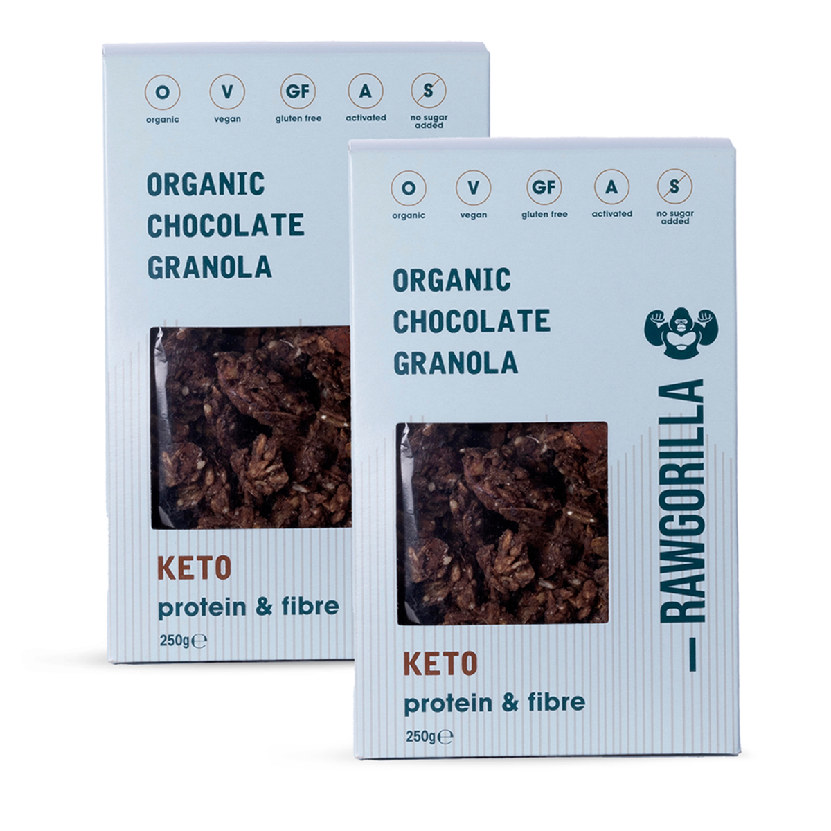 Organic Chocolate Granola Cereal Keto - 250g - RAWGORILLA by RawGorilla | The Hackers Market