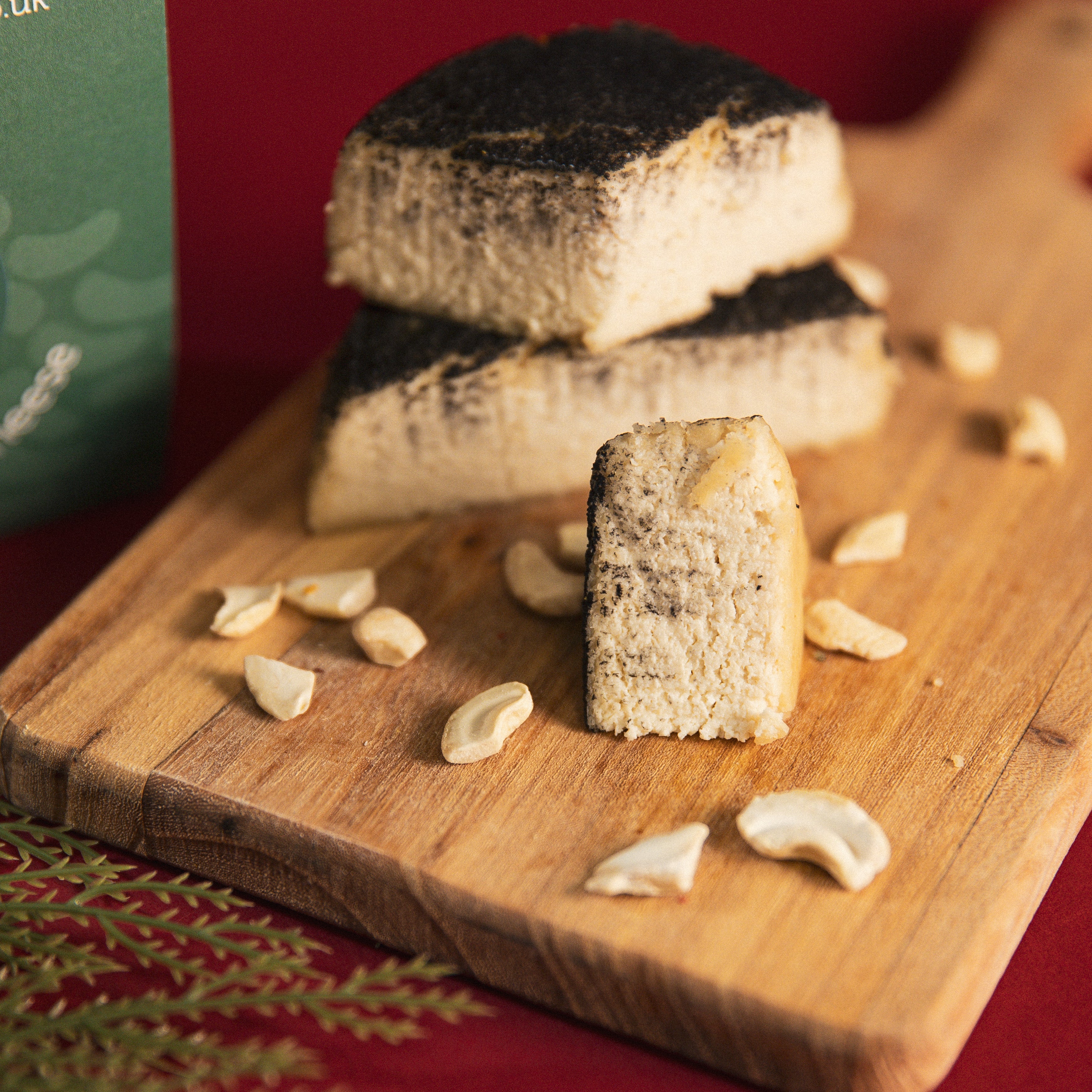 Truffle and Charcoal Cultured Cashew Cheese