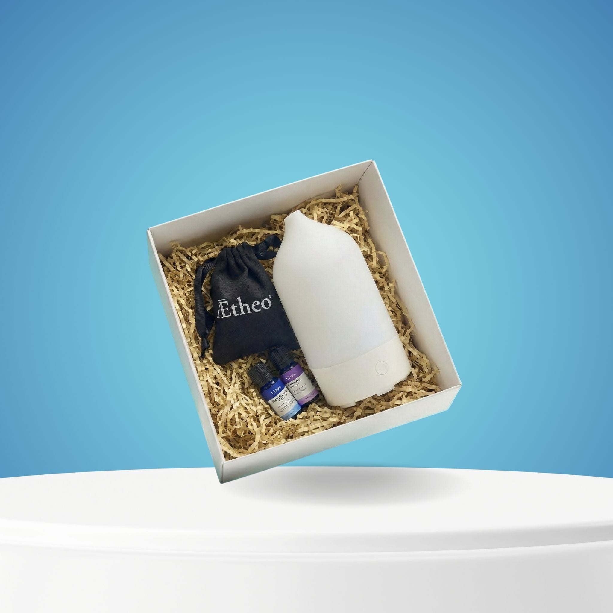 Serenity Sleep Gift Set – White Diffuser with Lavender & DreamHaven Oils