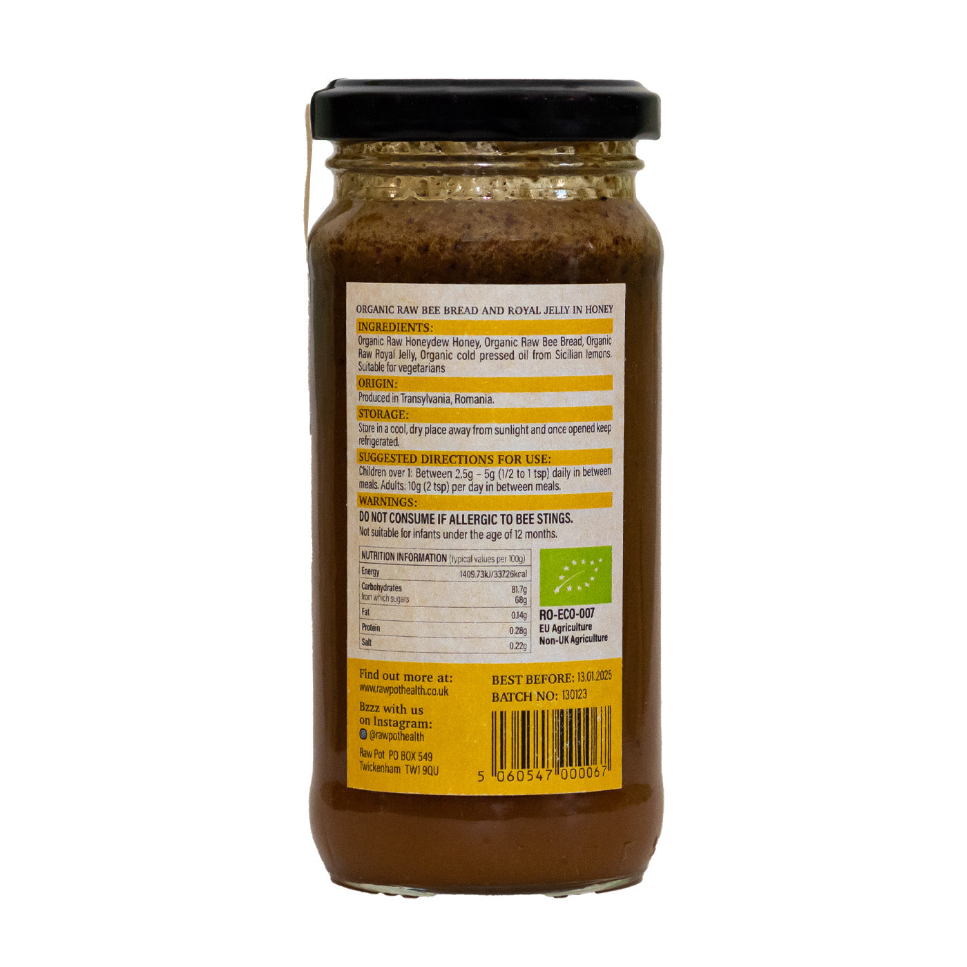 Organic Raw Bee Bread With Royal Jelly In Honey image 2