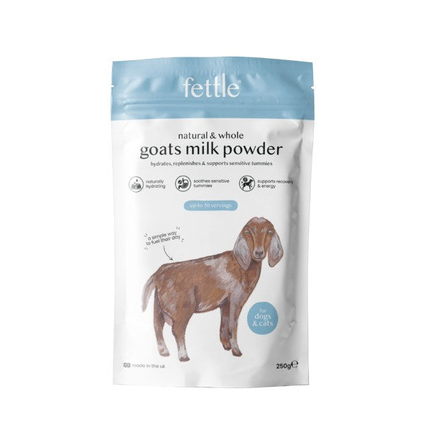 Fettle Natural and Whole Goats Milk Powder 250g by North East Pet Shop | The Hackers Market