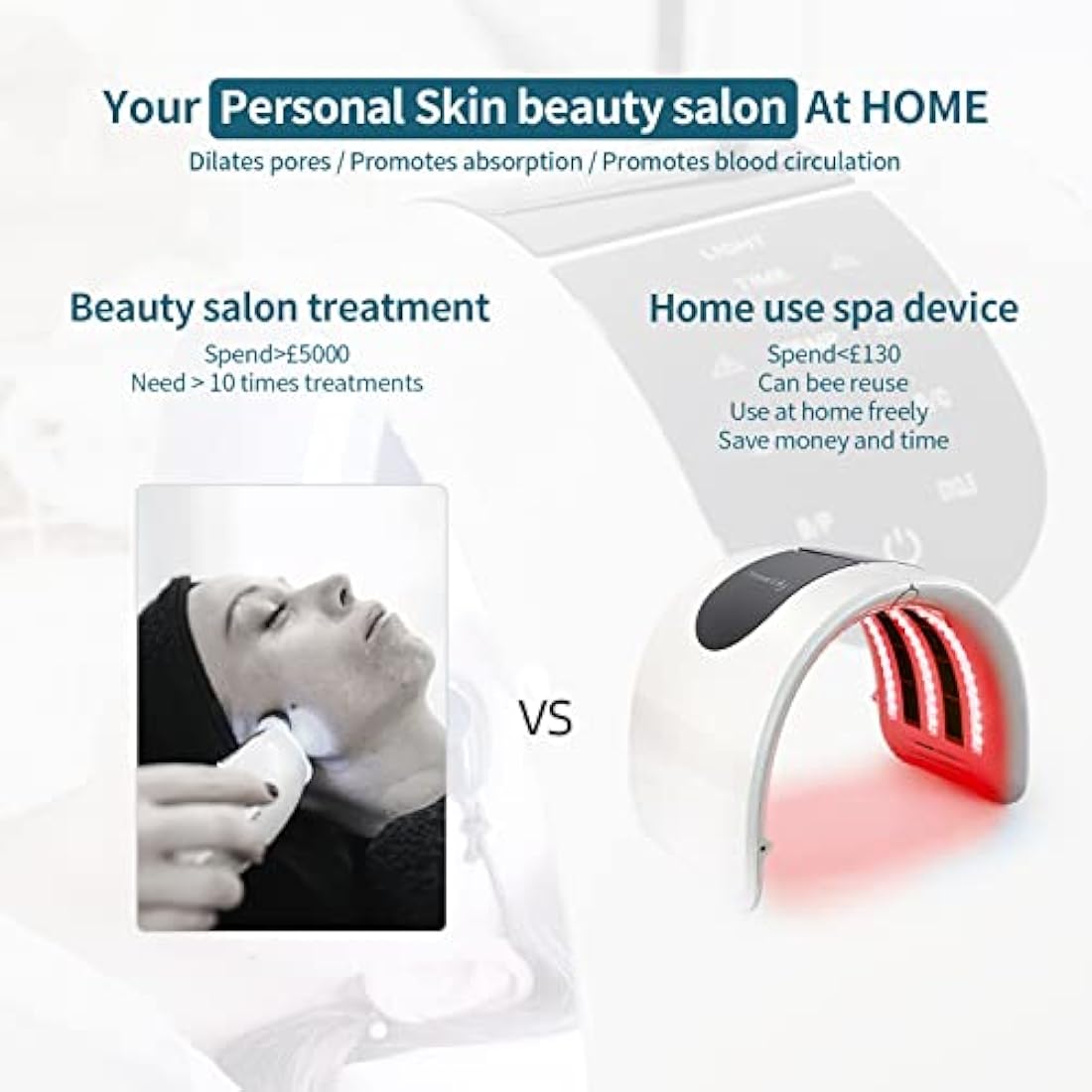 7 Colors Led face Mask,Red Light Therapy Lamp,PDT Machine, Skin Care Light Mask For Face Body SPA,Anti-Anging,Rejuvenation,Firming,Smooth Wrinkle,Skin Brighten,Home Use,Beauty Salon Device