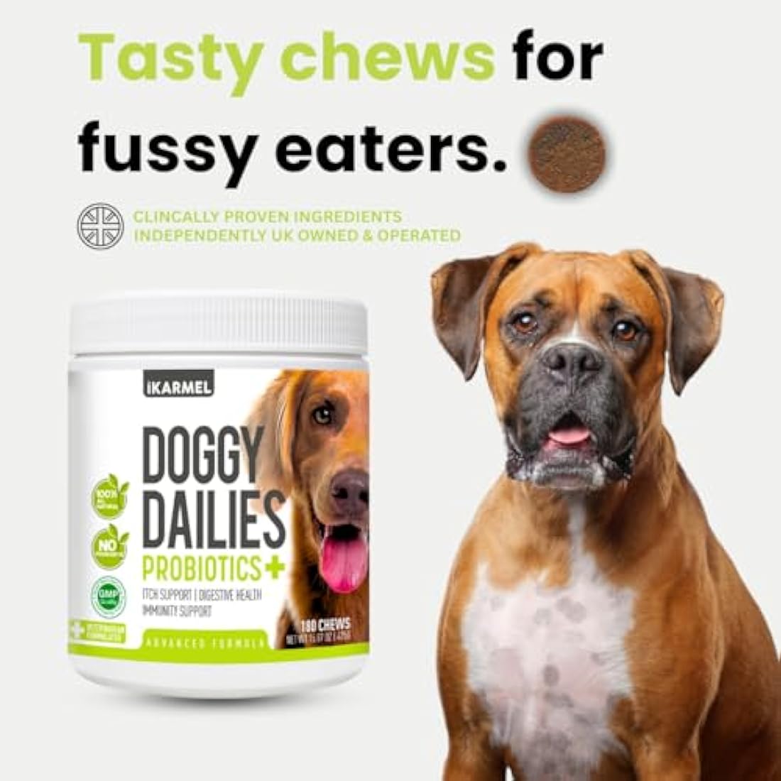 Doggy Dailies Probiotics for Dogs - Canine Supplements for Digestive and Immunity Support - Skin Health and Itch Support - Vitamin Treats - Veterinarian Formulated Probiotic by The Hackers Market | The Hackers Market