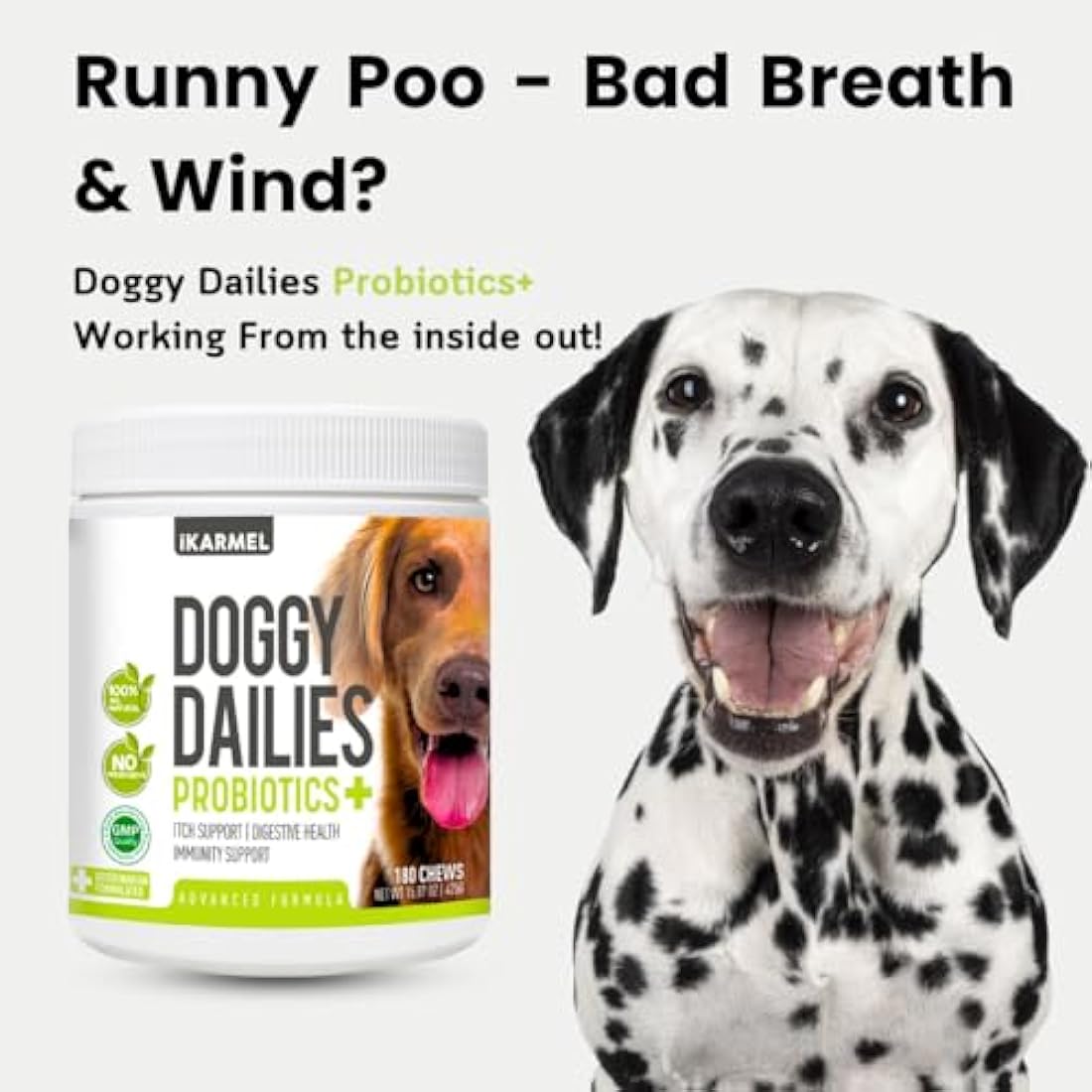 Doggy Dailies Probiotics for Dogs - Canine Supplements for Digestive and Immunity Support - Skin Health and Itch Support - Vitamin Treats - Veterinarian Formulated Probiotic by The Hackers Market | The Hackers Market