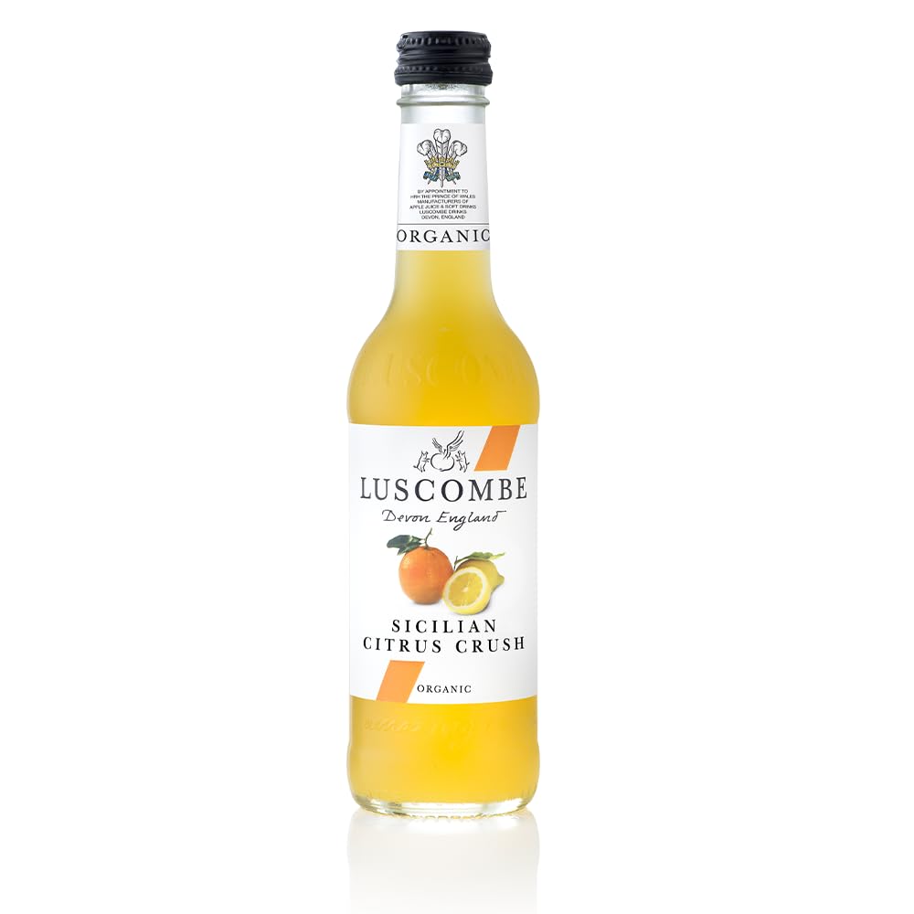 Luscombe - Sicilian Citrus Crush (12 x 27cl) - Devon Spring Water, Sicilian Orange & Lemon Juice - All Natural Organic Ingredients, Vegan & Gluten by Luscombe | The Hackers Market
