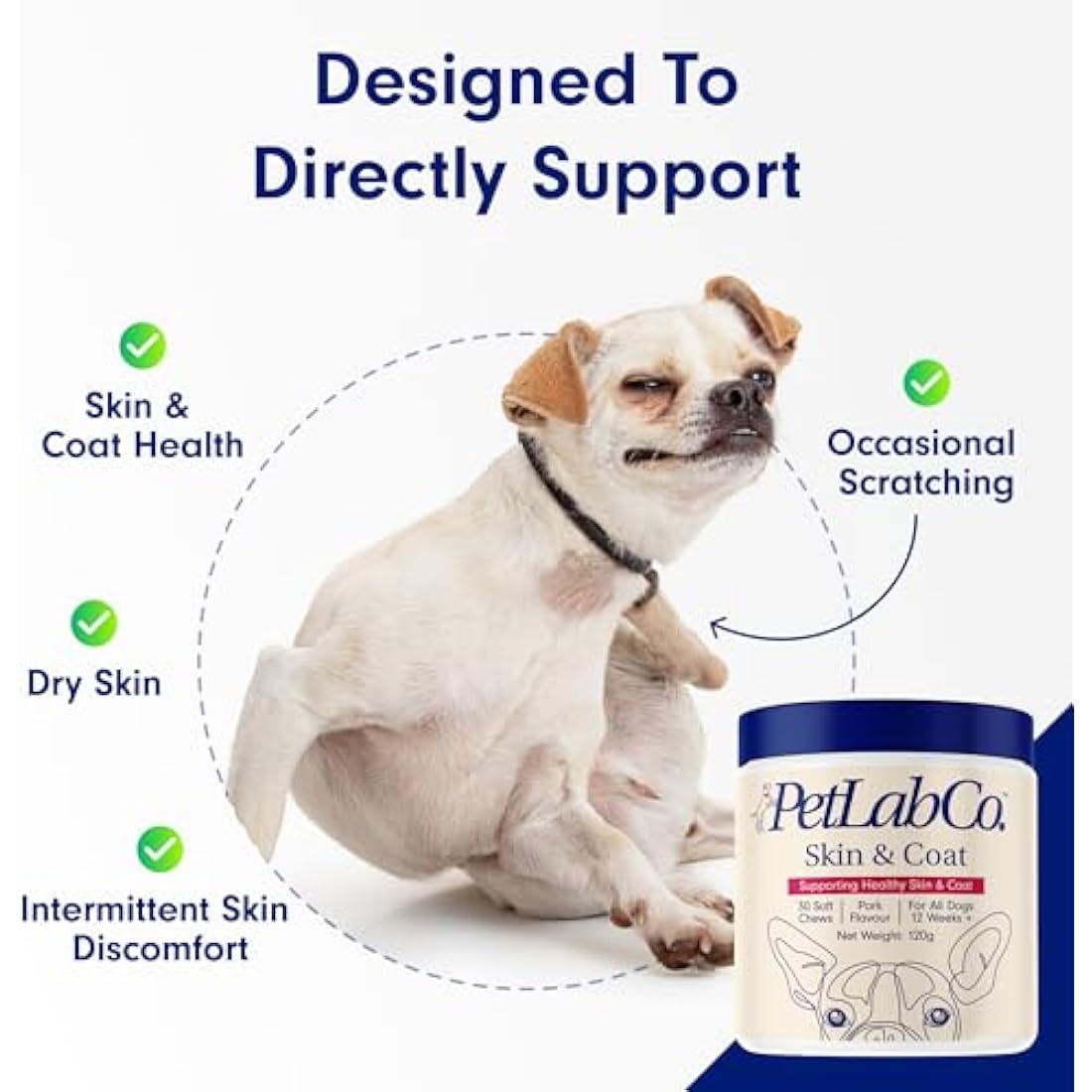 PetLab Co. Skin & Coat Chews - Support A Healthy, Comfortable Coat In Seconds A Day. Formulated With Beneficial Fatty Acids, Vitamins, Honey, & Turmeric To Optimize Skin and Coat Condition by The Hackers Market | The Hackers Market