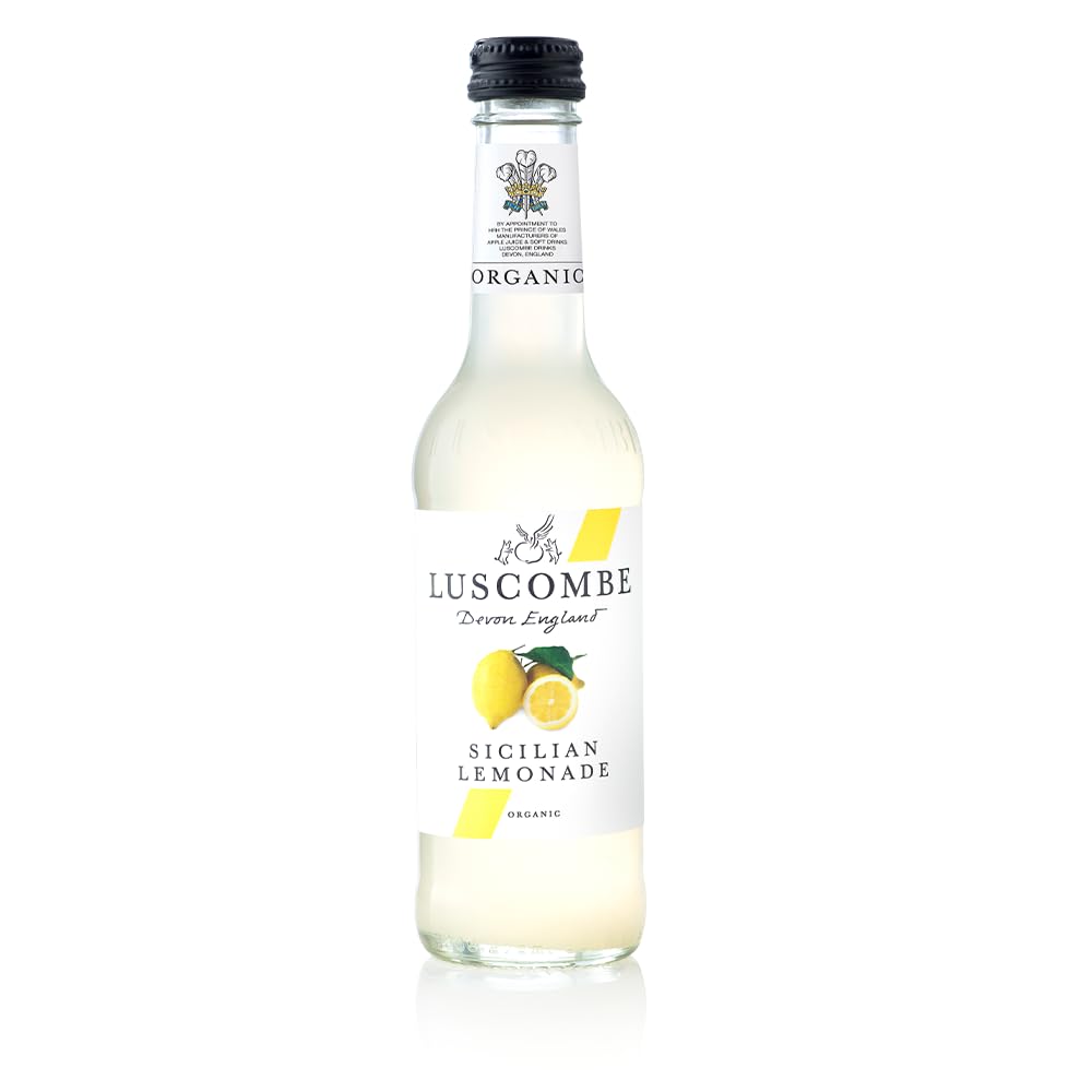 Luscombe - Sicilian Lemonade (12 x 27cl) - Dartmoor Spring Water, Sicilian Lemon Juice & Madagascan Vanilla - All Natural Organic Ingredients, Vegan & by Luscombe | The Hackers Market