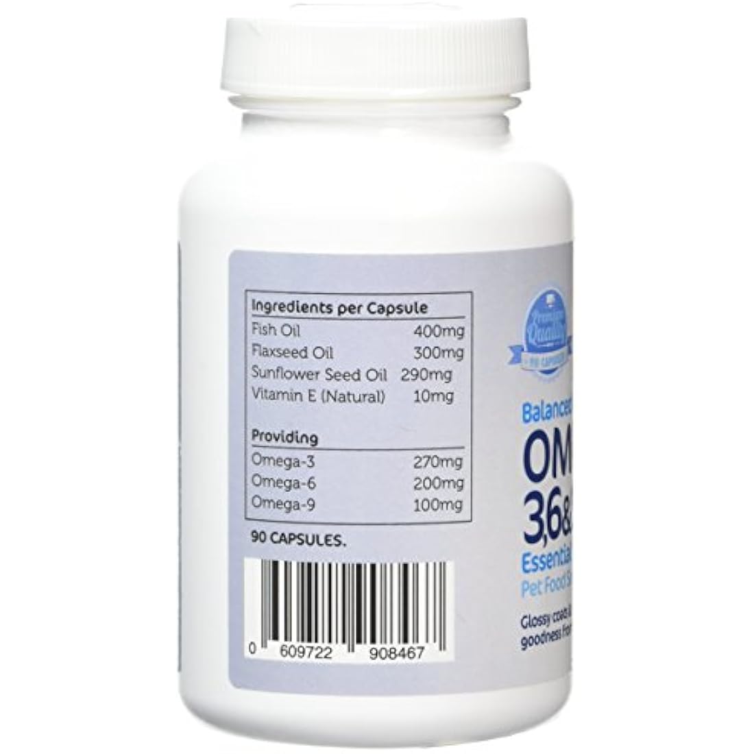 Imexa Balanced Omega 3, 6 and 9 Essential Fatty Acids Softgel Capsules for Dog 1000mg (Pack of 90) by The Hackers Market | The Hackers Market