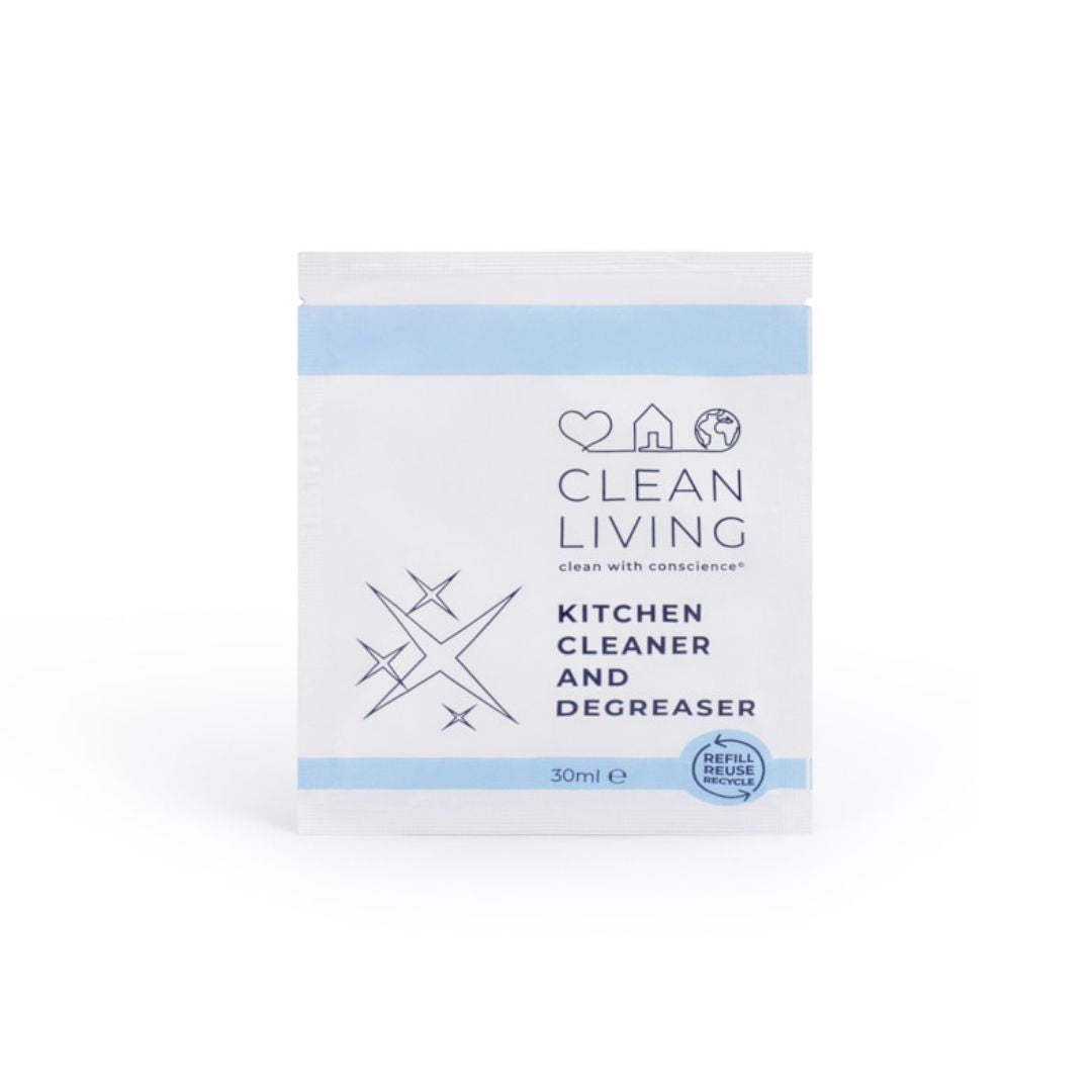 Eco Friendly Kitchen Cleaner & Degreaser Refill Sachet by Clean Living | The Hackers Market