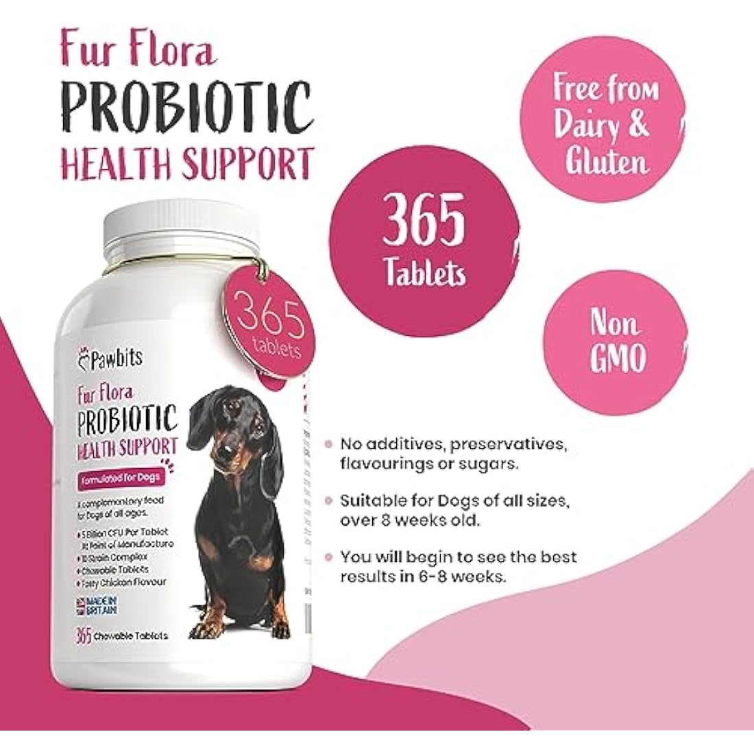 365 Canine Probiotics & Prebiotics Tablets for Dogs – 5 Billion CFU Tablet Chicken Flavour Chewable Dietary Supplements -10 Strain Complex for Digestive Support, Gut Health, Bad Breath & Itchy Skin by The Hackers Market | The Hackers Market