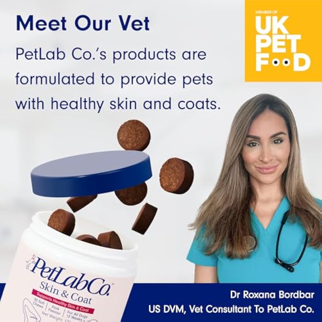 PetLab Co. Skin & Coat Chews - Support A Healthy, Comfortable Coat In Seconds A Day. Formulated With Beneficial Fatty Acids, Vitamins, Honey, & Turmeric To Optimize Skin and Coat Condition by The Hackers Market | The Hackers Market