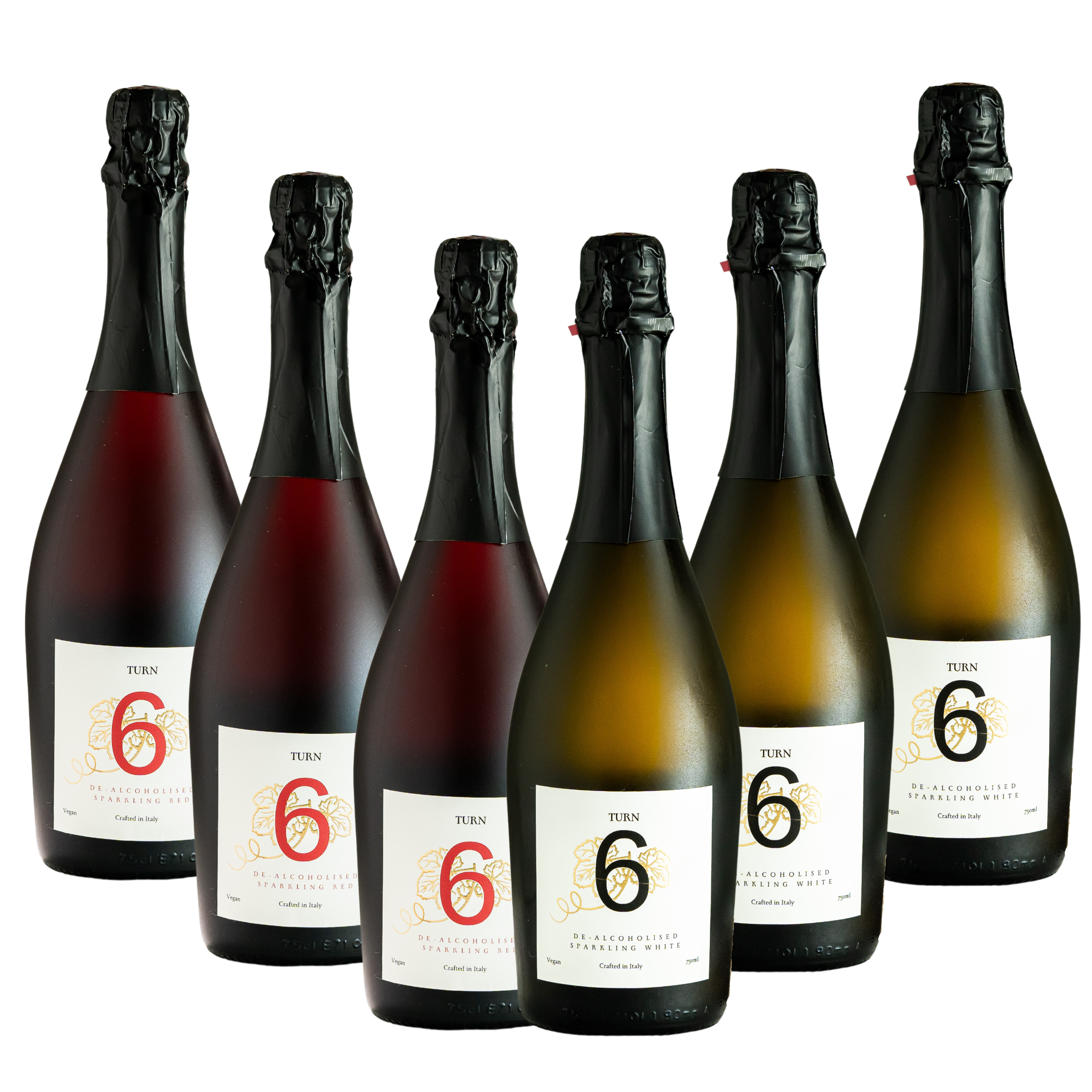 Alcohol-Free Sparkling White & Red - Case of Six by Turn 6 | The Hackers Market