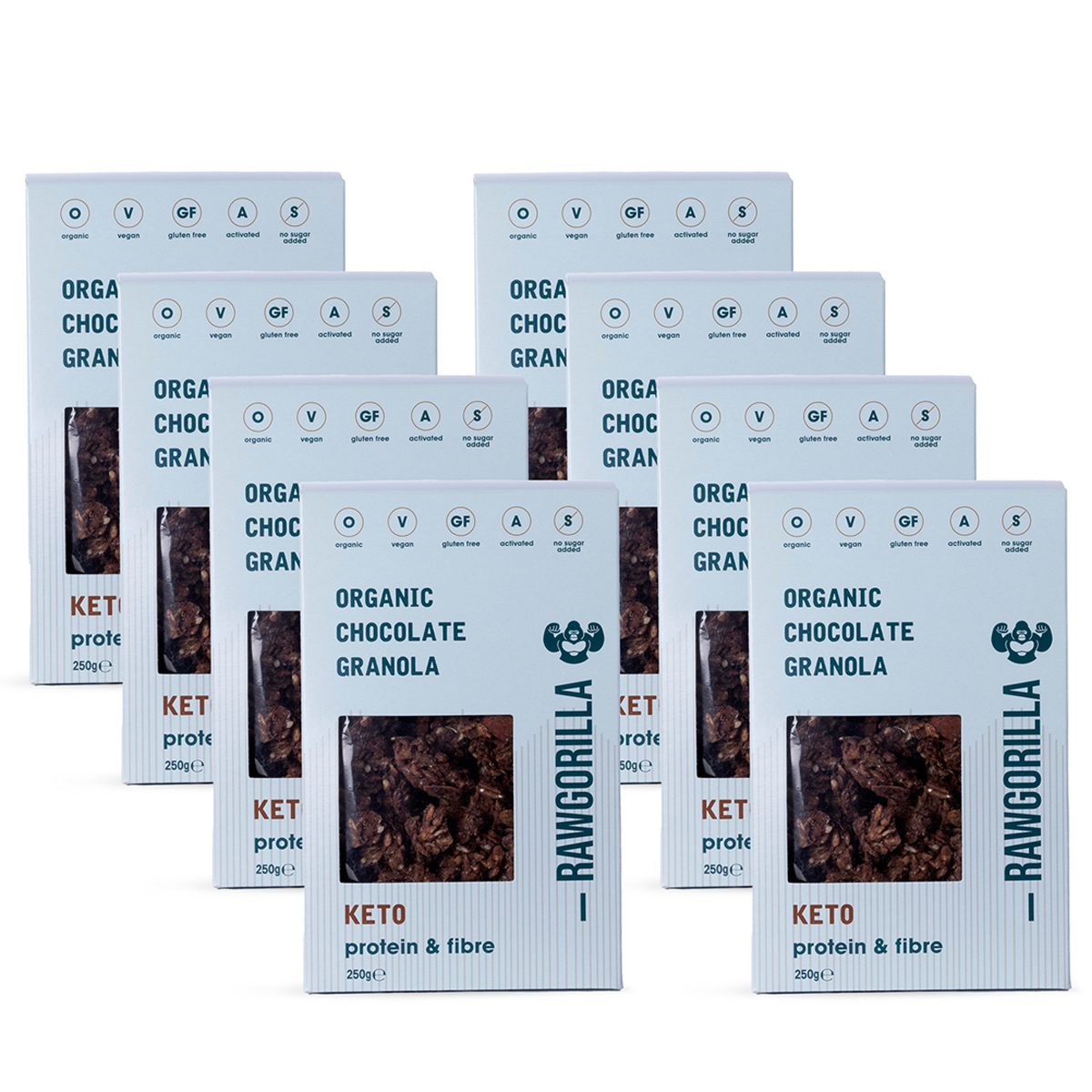Organic Chocolate Granola Cereal Keto - 250g - RAWGORILLA by RawGorilla | The Hackers Market
