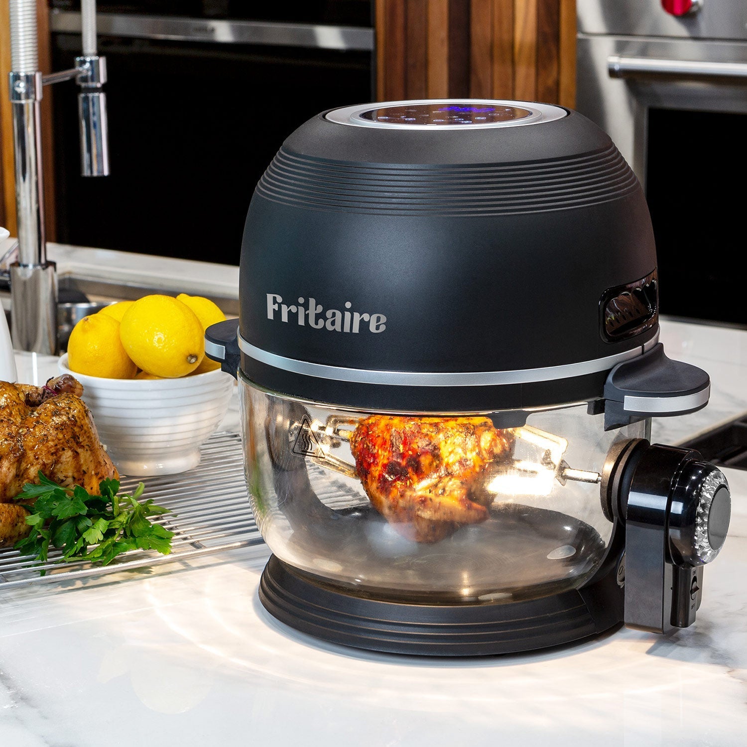 The Self-Cleaning Glass Bowl Air Fryer - MIDNIGHT BLACK