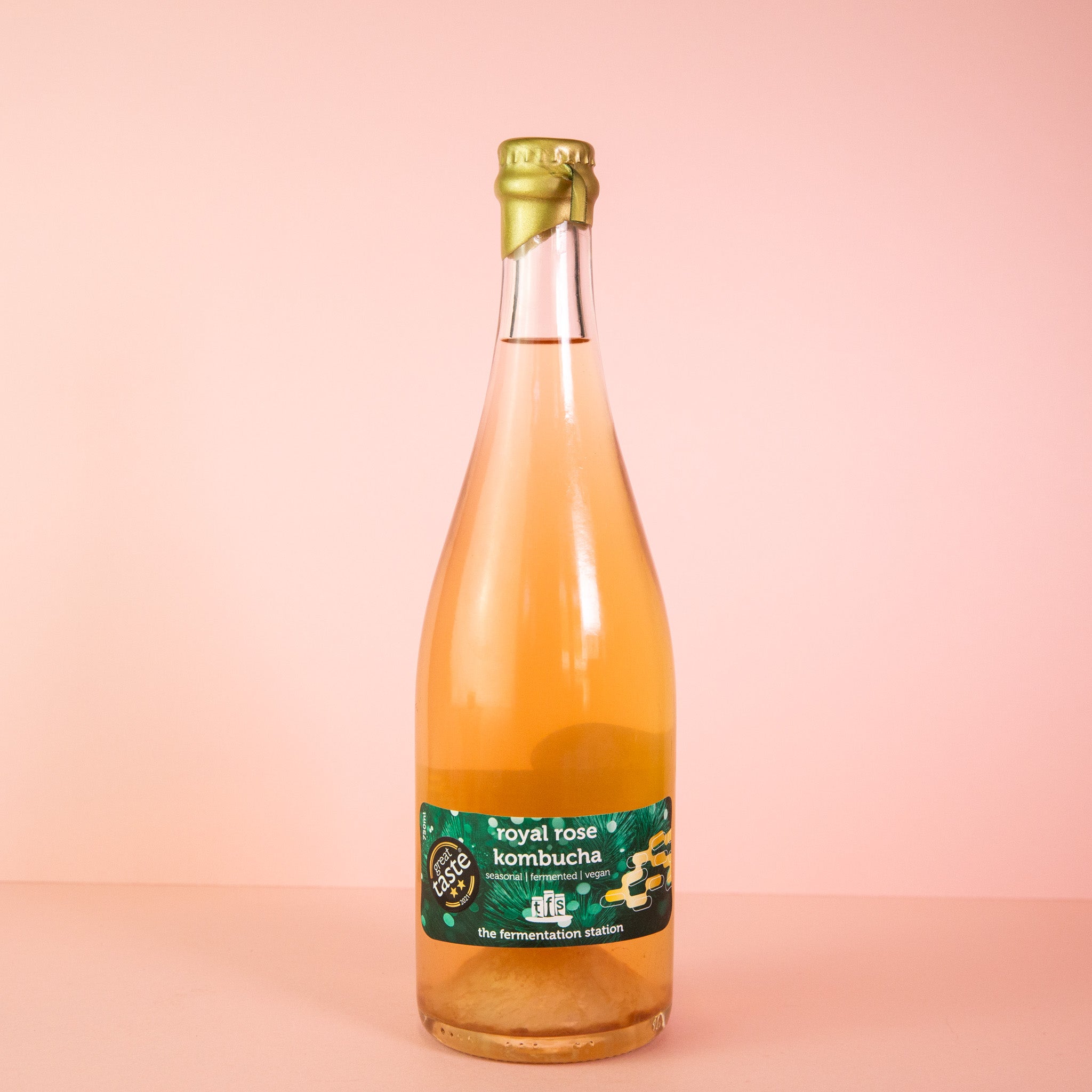 Royal Rosé Kombucha 750ml Bottle by The Fermentation Station | The Hackers Market