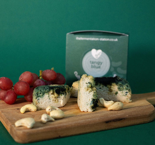 Tangy Blue Cultured Cashew Cheese