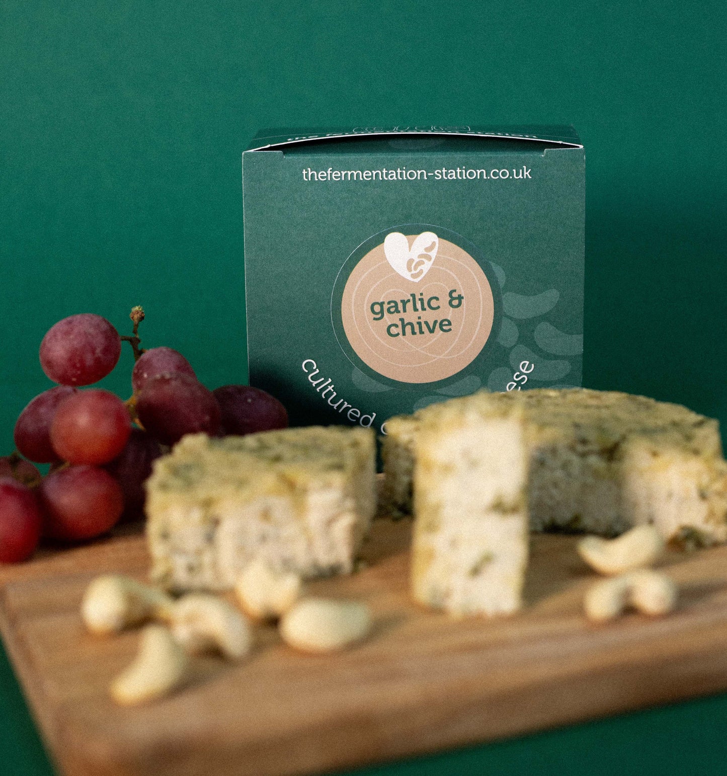 Garlic and Chive Cultured Cashew Cheese