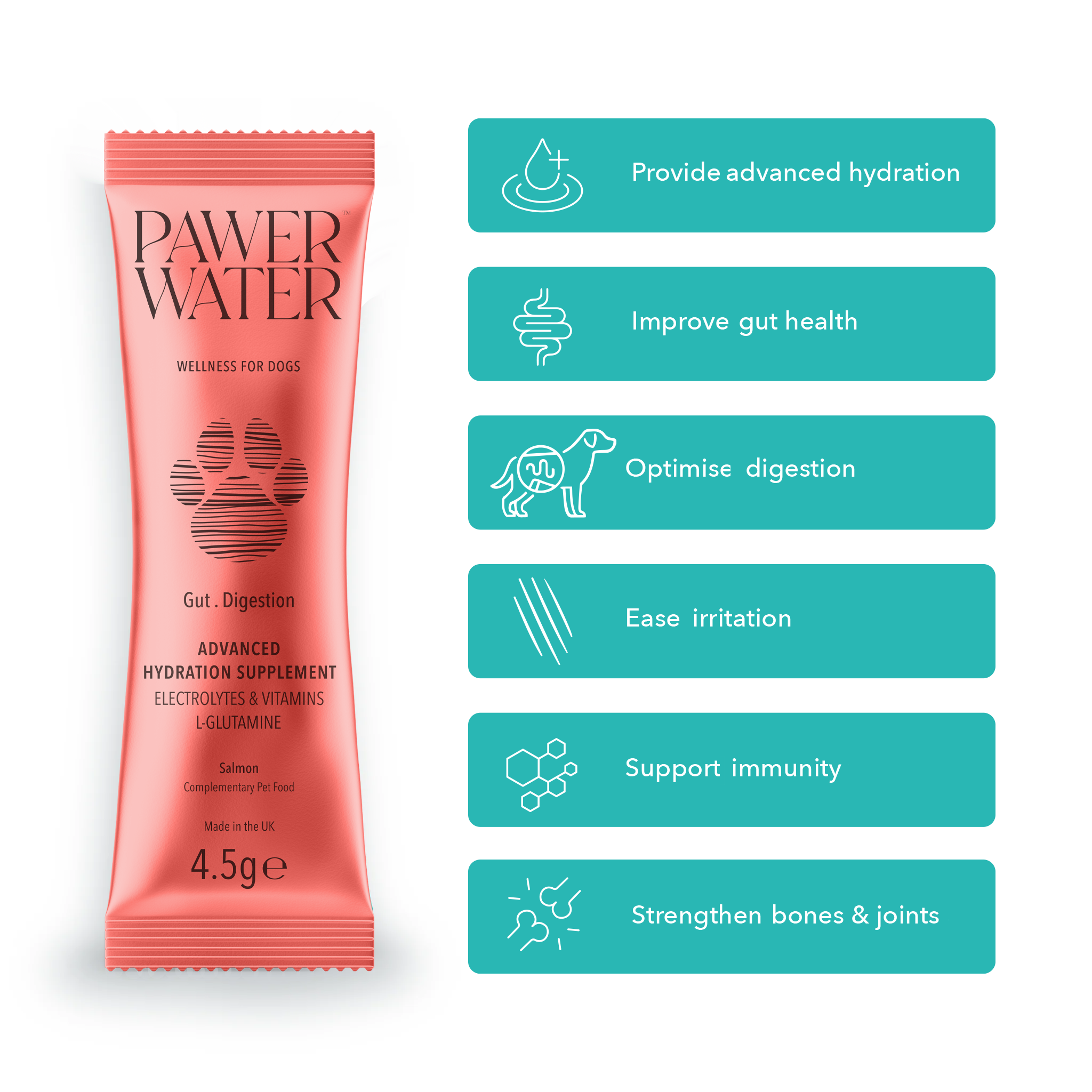 Pawer Water Gut Support (5-sticks Pouch) by Pawer Water | The Hackers Market