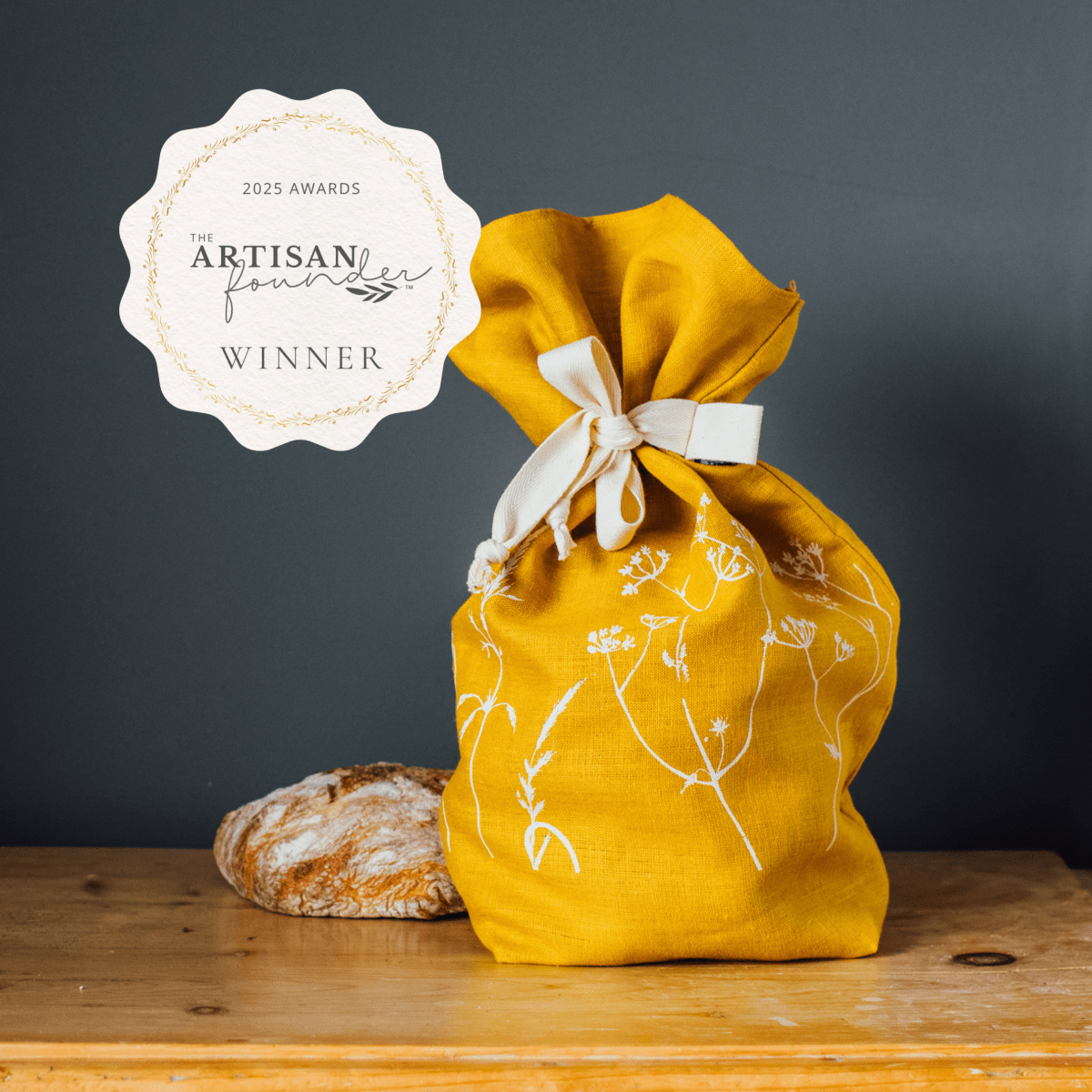 Linen Bread Bag - Hedgerow Collection