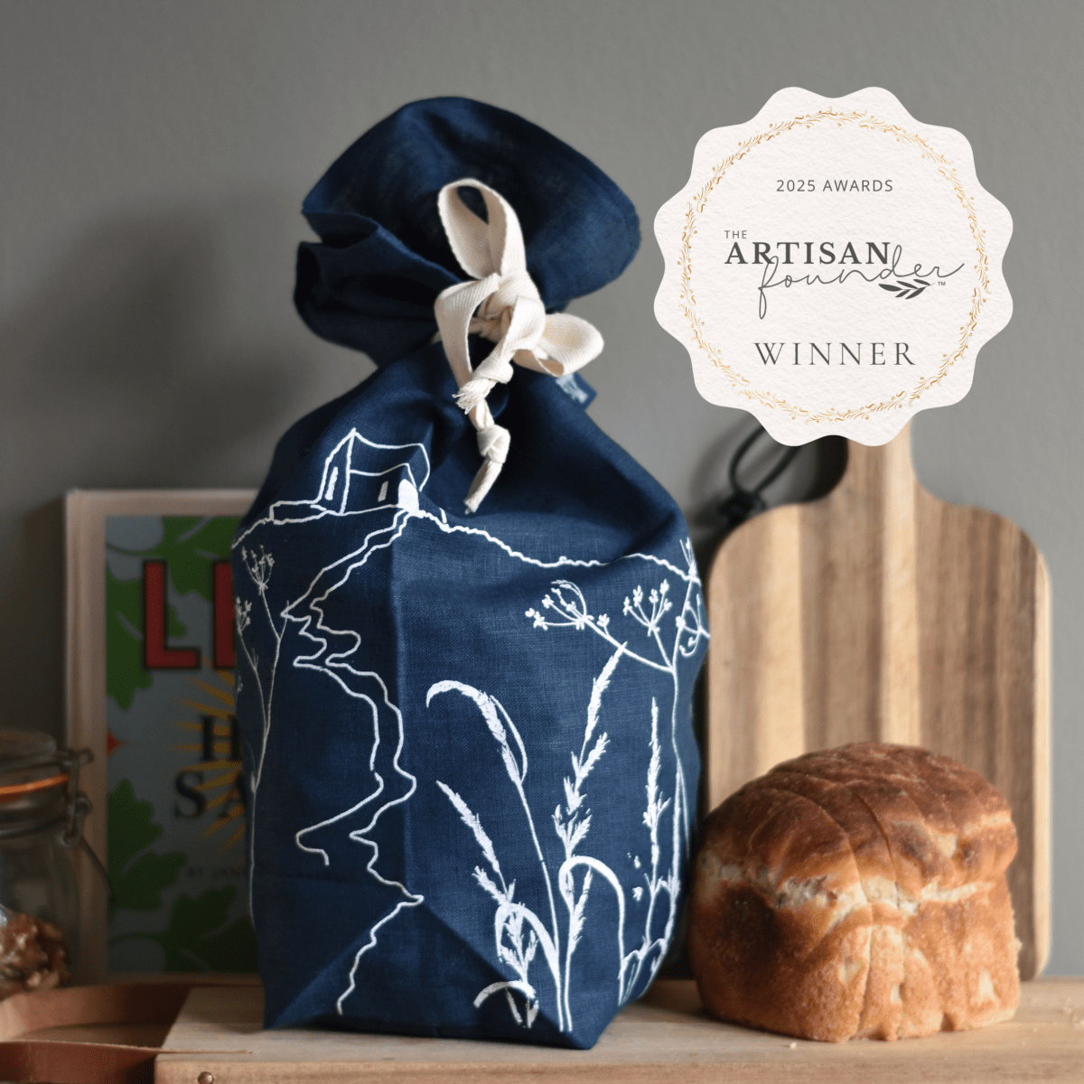 Rame Head Linen Bread Bag