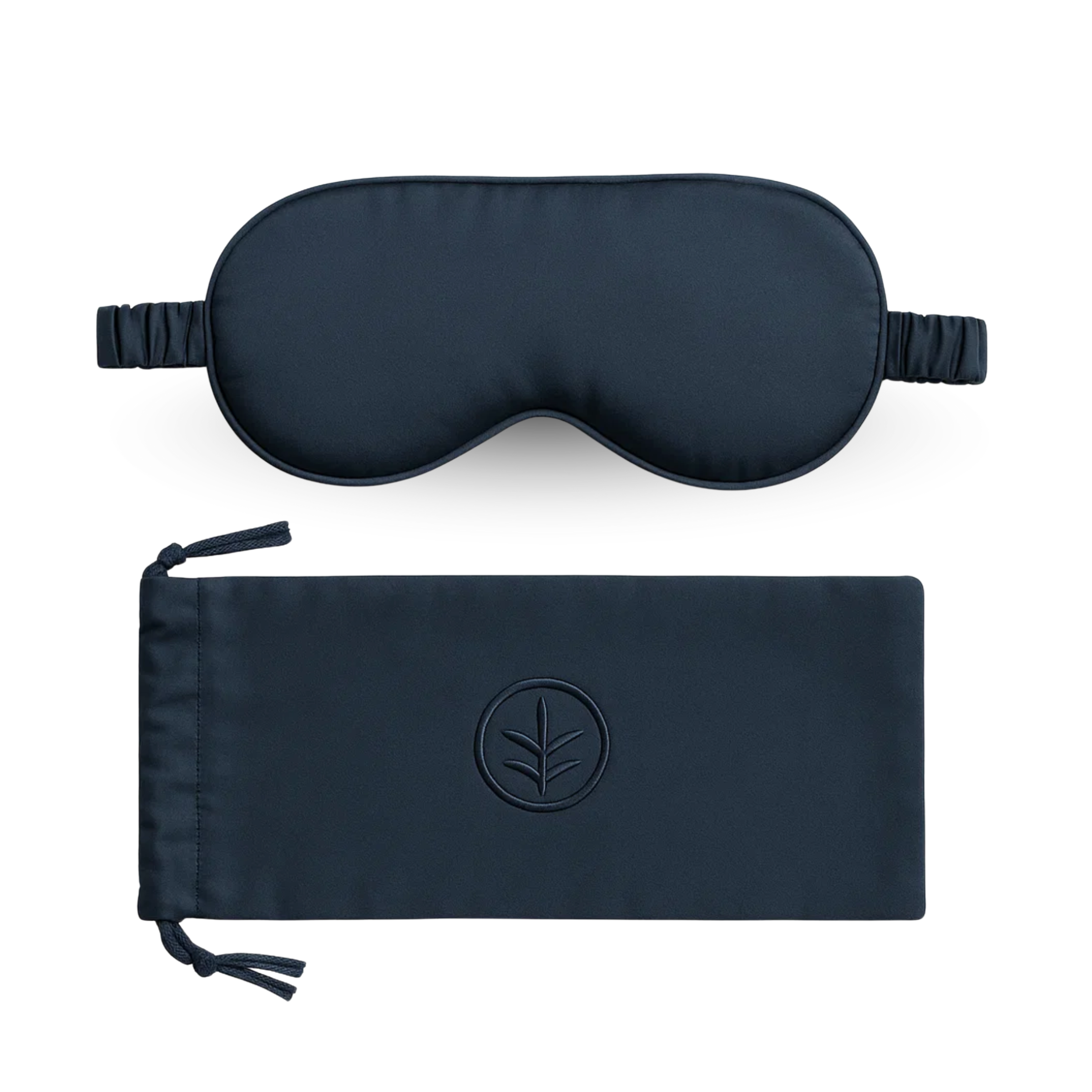 Essential Silk Sleep Eye Mask in Navy (Eucalyptus Silk) by Ethical Bedding™ | The Hackers Market