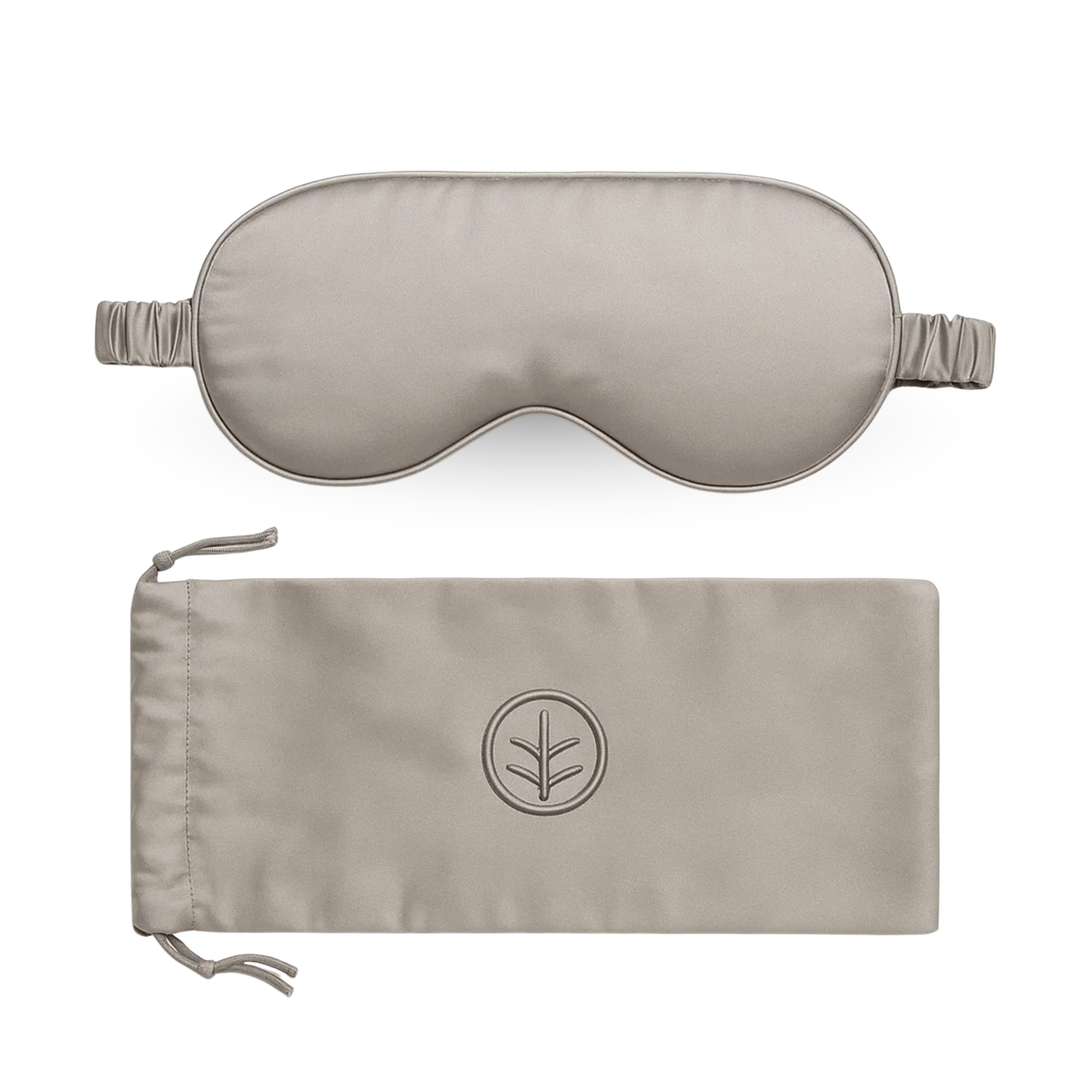 Essential Silk Sleep Eye Mask in Grey (Eucalyptus Silk) by Ethical Bedding™ | The Hackers Market
