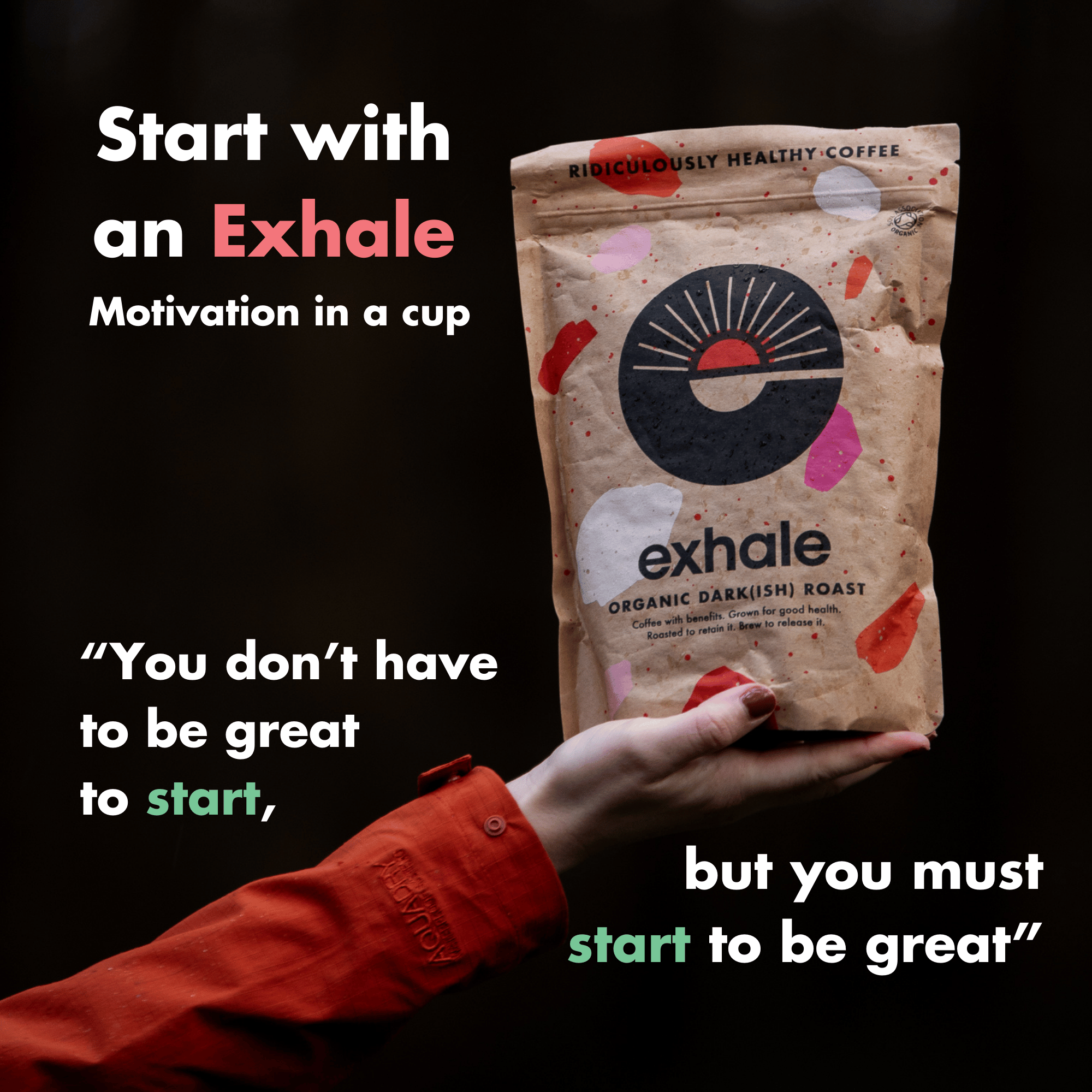 Organic Dark(ish) Roast Coffee by Exhale Healthy Coffee | The Hackers Market
