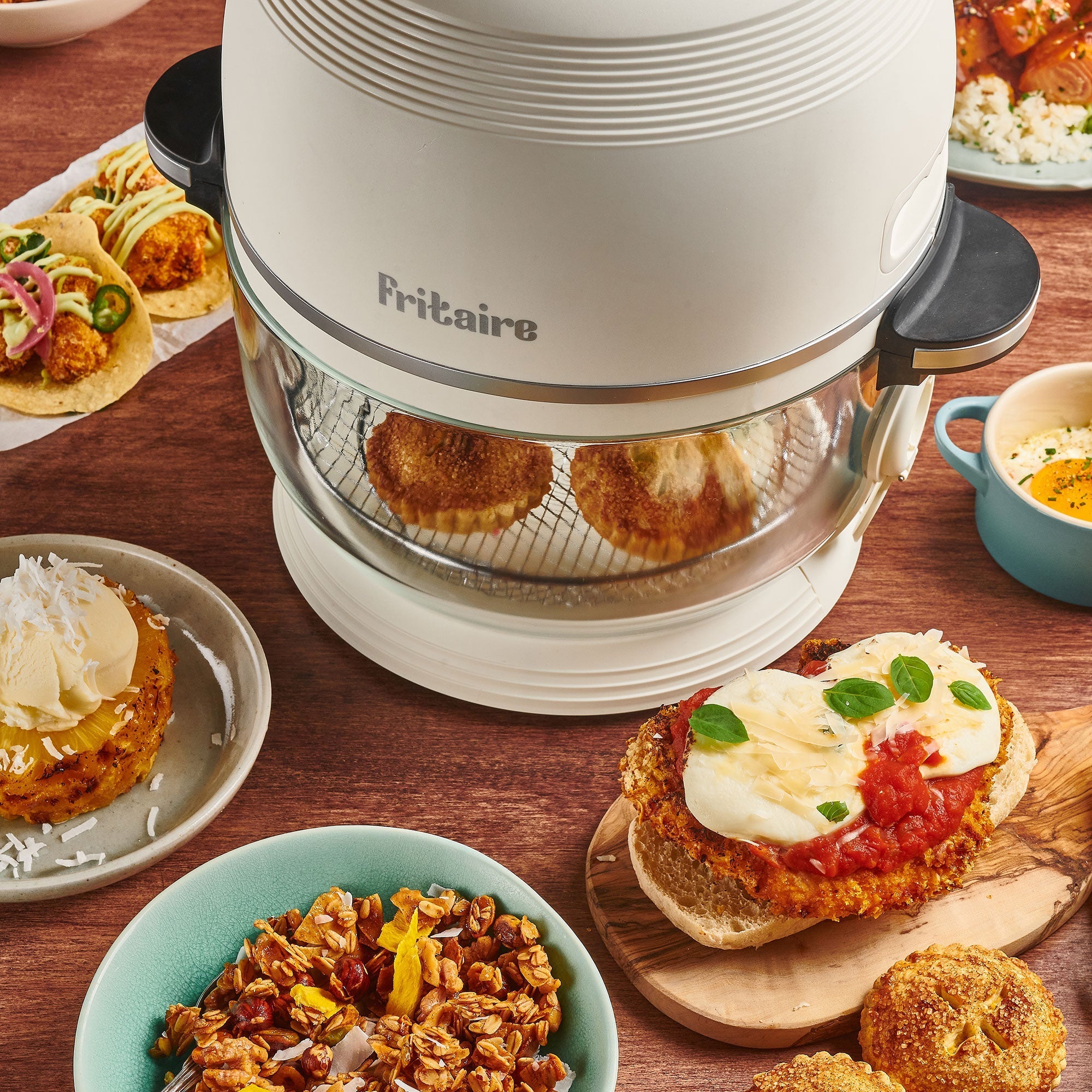 The Self-Cleaning Glass Bowl Air Fryer - ORANGE