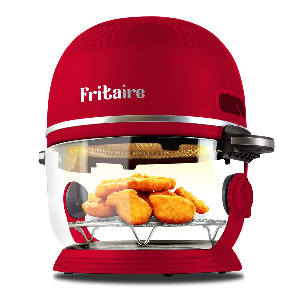 The Self-Cleaning Glass Bowl Air Fryer - CHERRY RED
