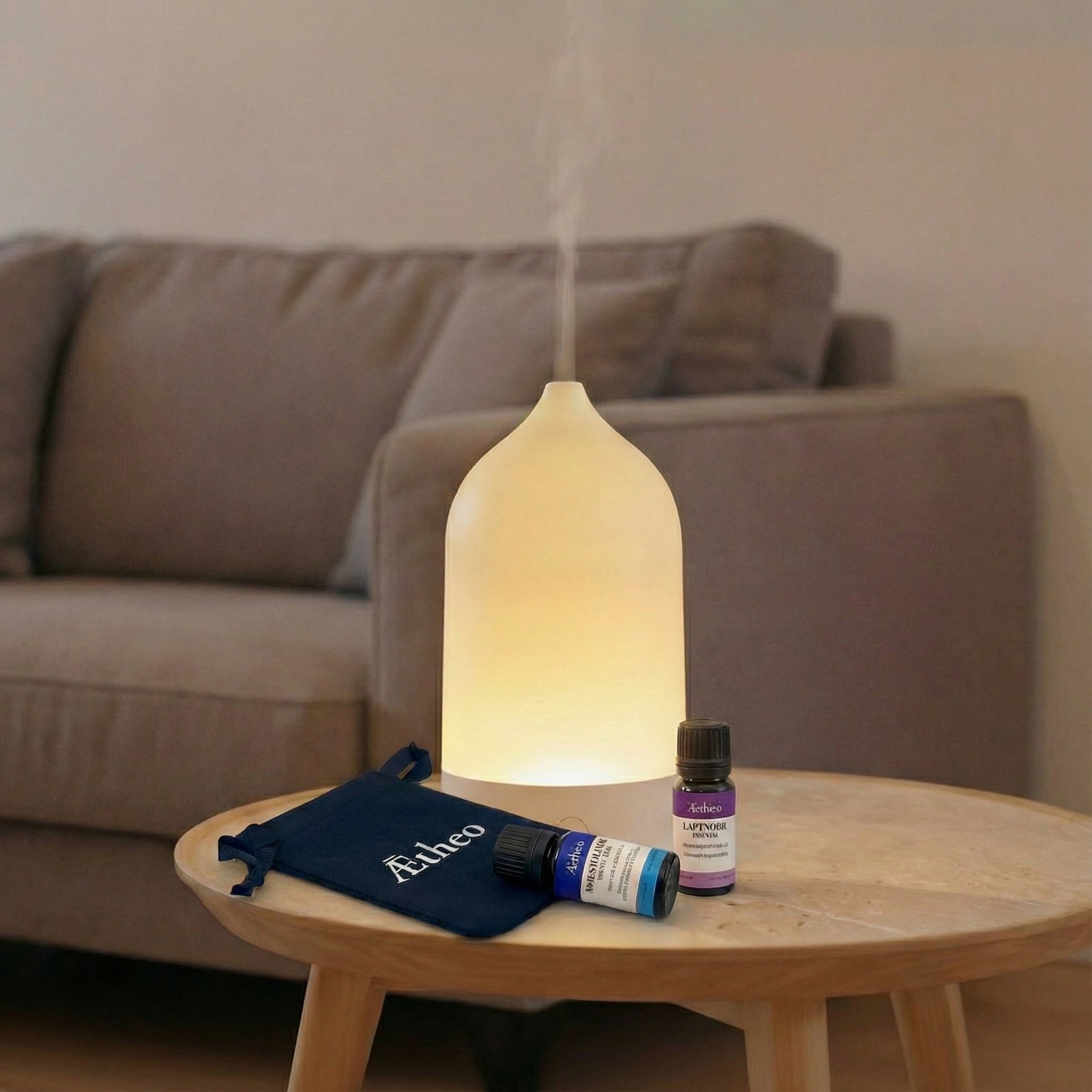 Serenity Sleep Gift Set – White Diffuser with Lavender & DreamHaven Oils