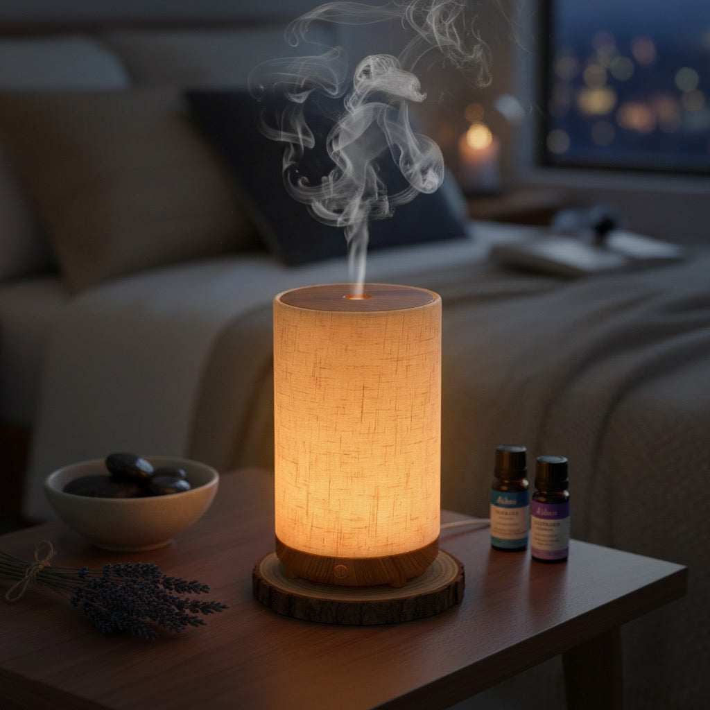 Tranquil Sleep Gift Set – Fabric USB Diffuser with Lavender & DreamHaven Oils