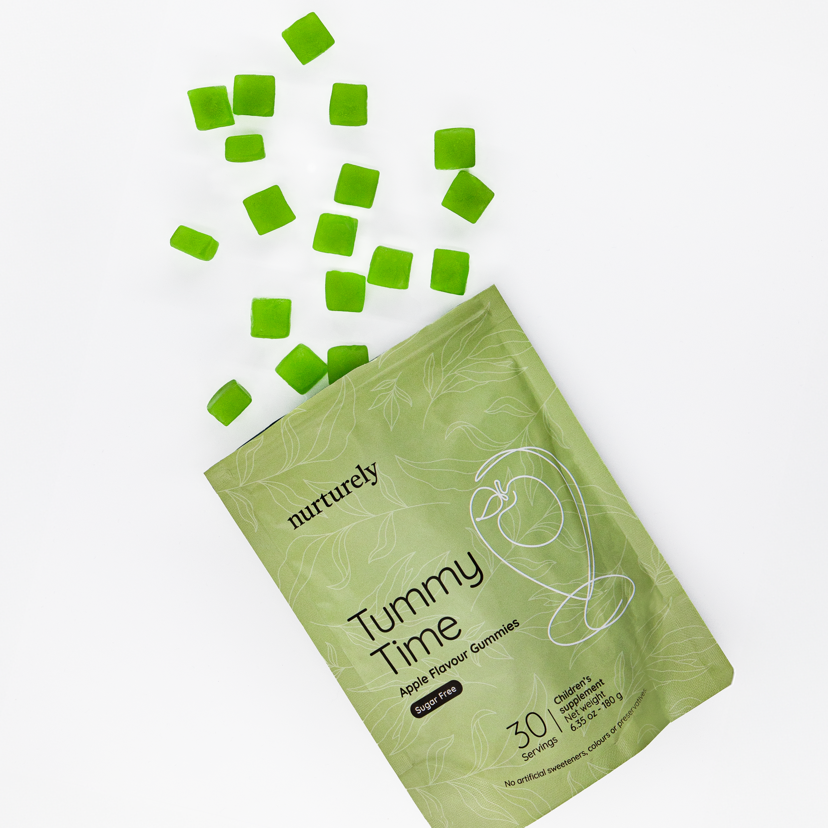 Tummy Time Natural Probiotic Gut Health and Fibre Vitamin Chews for Kids 3+ by Nurturely | The Hackers Market