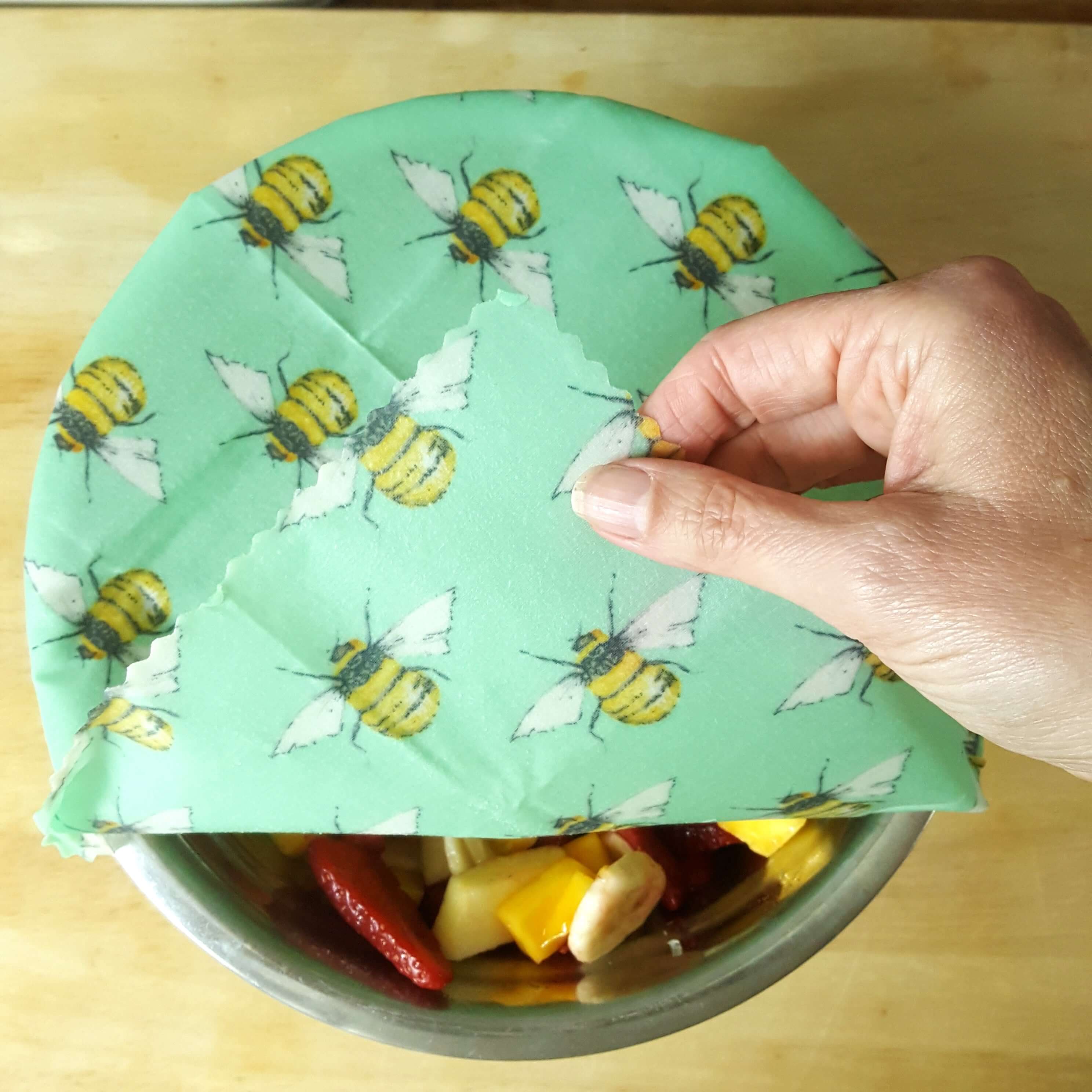 *Set of 3 Handmade Beeswax Wraps | Lemonade by Honey Bee Good | The Hackers Market