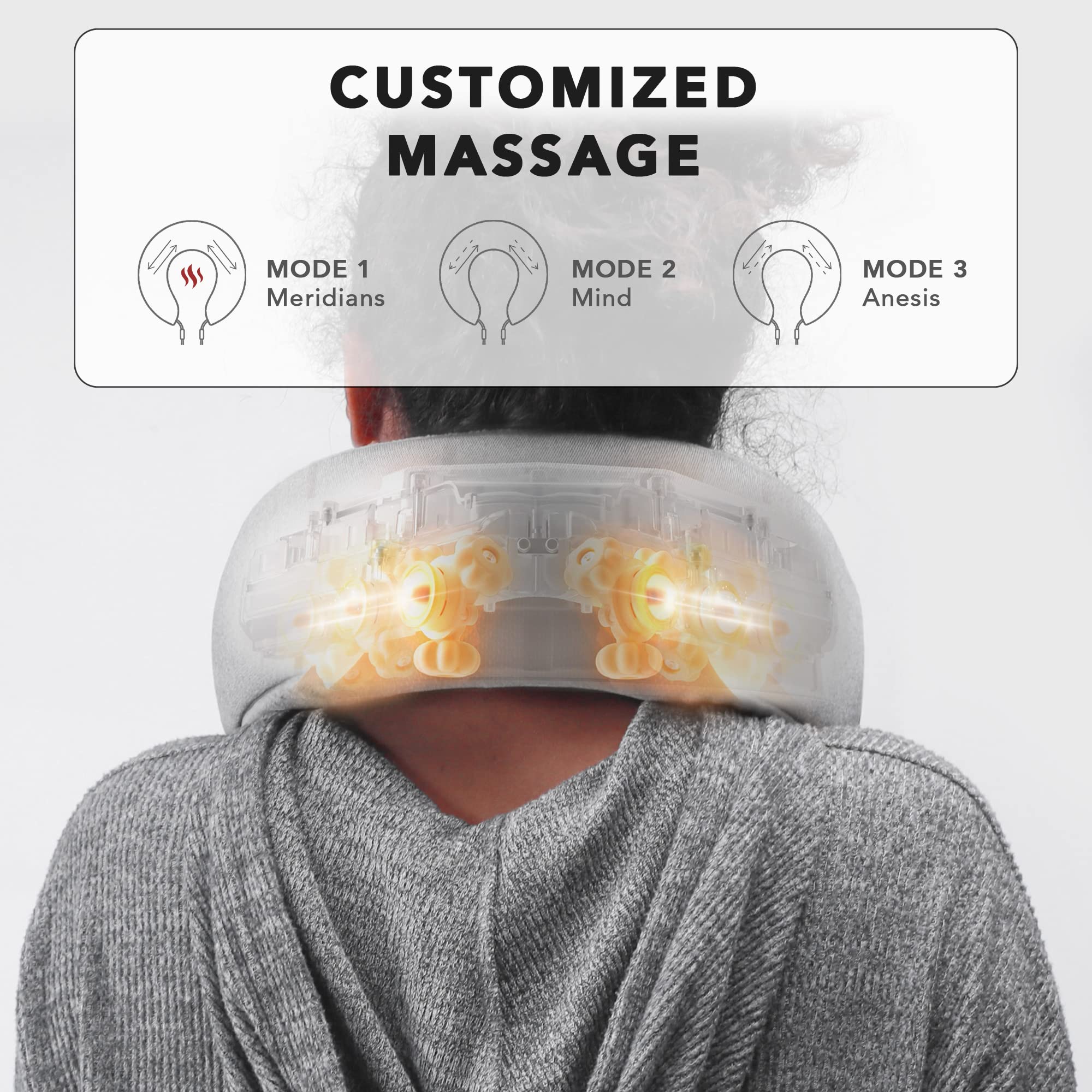Breo iNeck 3 Pro – Ergonomic U-Shape Shiatsu Neck Massager with App Control