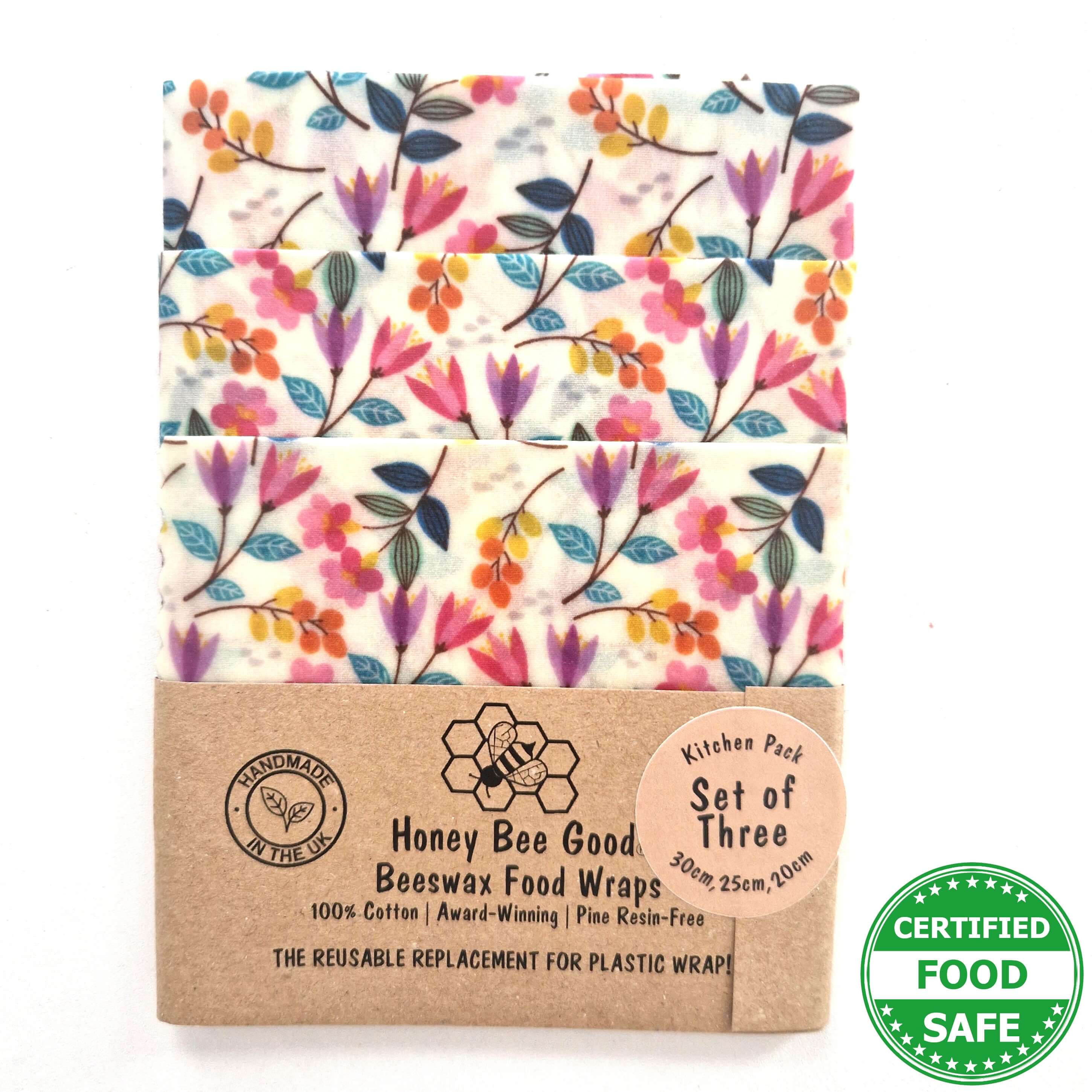 Reusable Beeswax Food Wraps 100% Hand Made in the UK by Honey Bee Good.