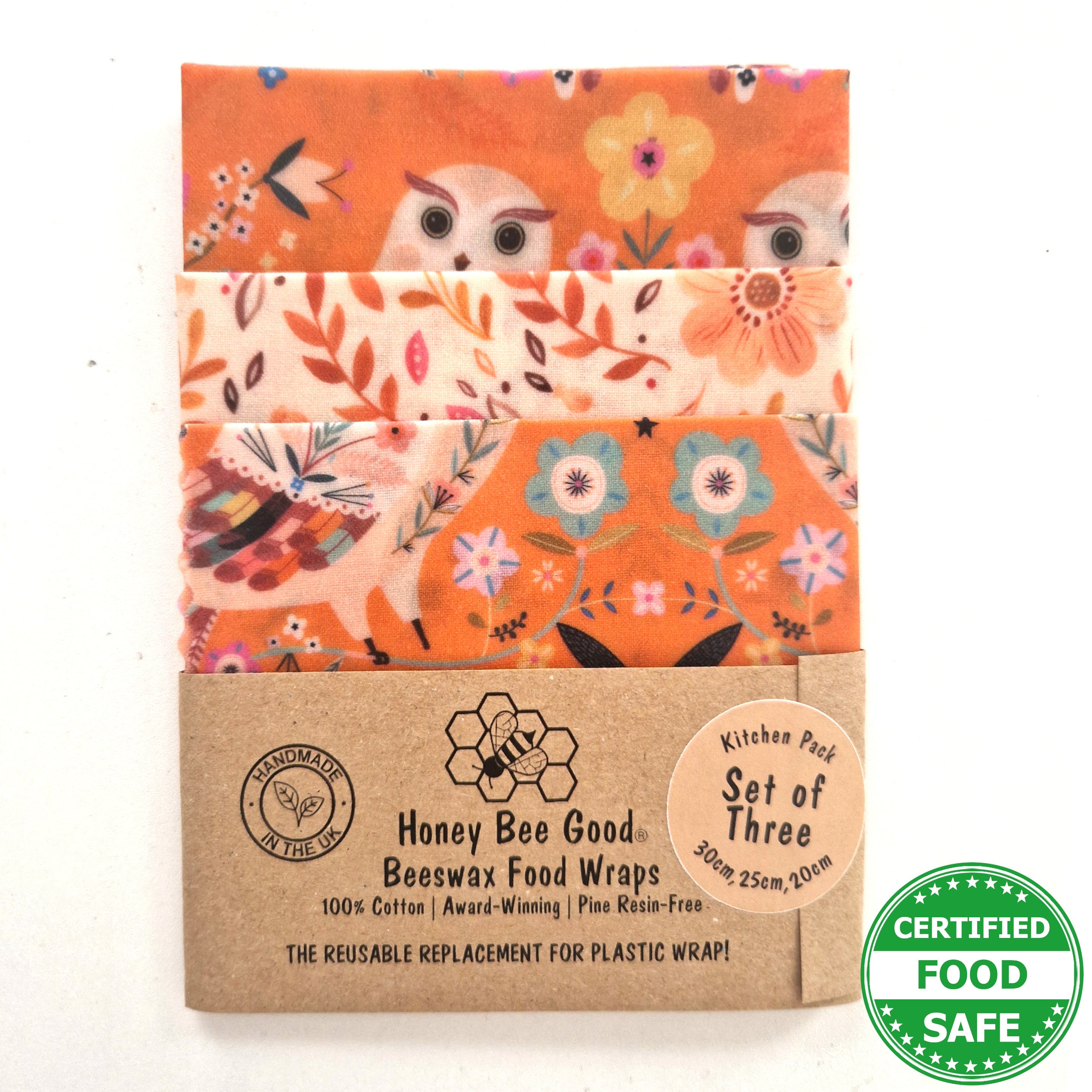 Handmade Beeswax Wraps | Owls