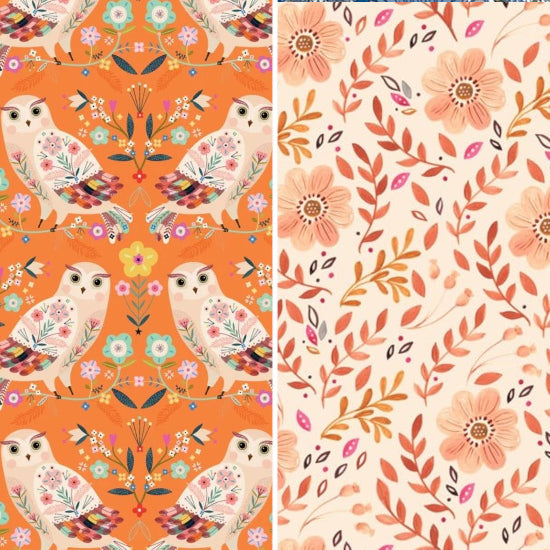 *Set of 3 Handmade Beeswax Wraps | Owls