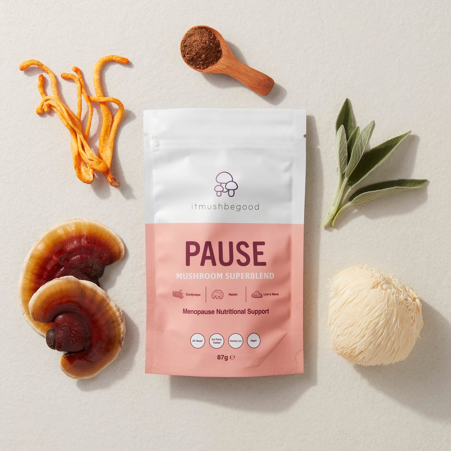 Pause Sachet with herbs and mushrooms