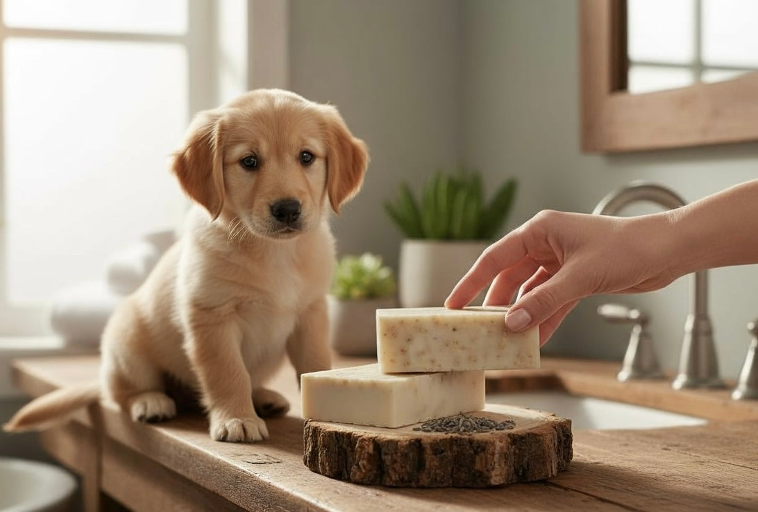 Oatmeal, Lemongrass and Lavender Dog Shampoo Bar by The Artisan Dog CO | The Hackers Market