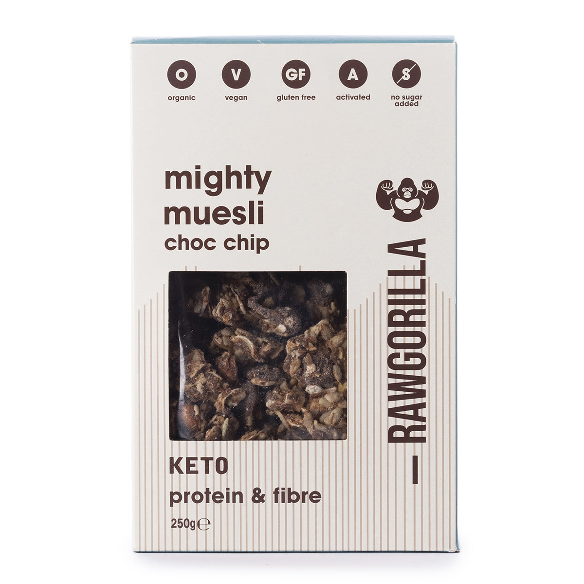 Organic Mighty Muesli Chocolate Chip Keto - 250g - Raw Gorilla by RawGorilla | The Hackers Market