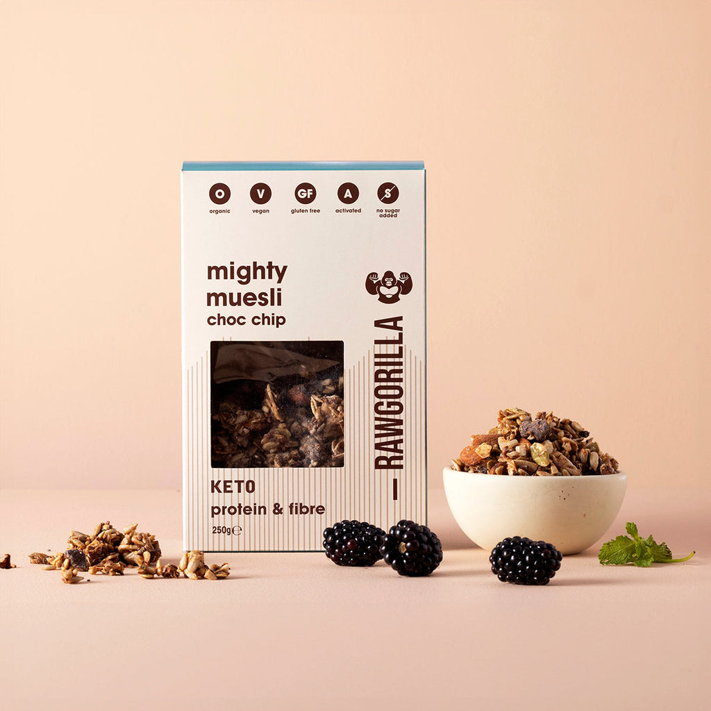 Organic Mighty Muesli Chocolate Chip Keto - 250g - Raw Gorilla by RawGorilla | The Hackers Market