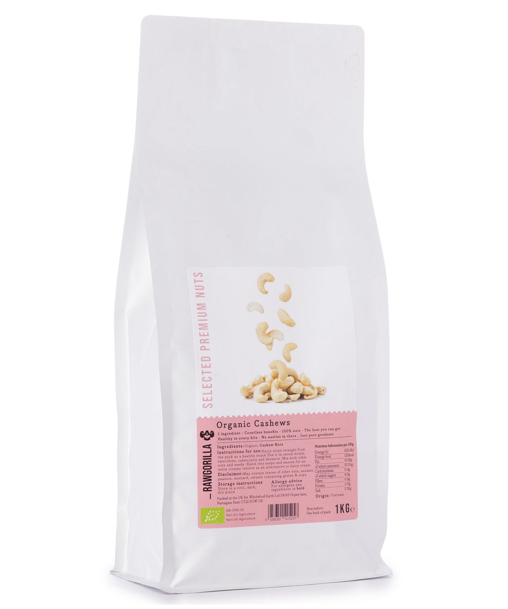 Organic Cashew Nuts - RAWGORILLA - 1kg by RawGorilla | The Hackers Market