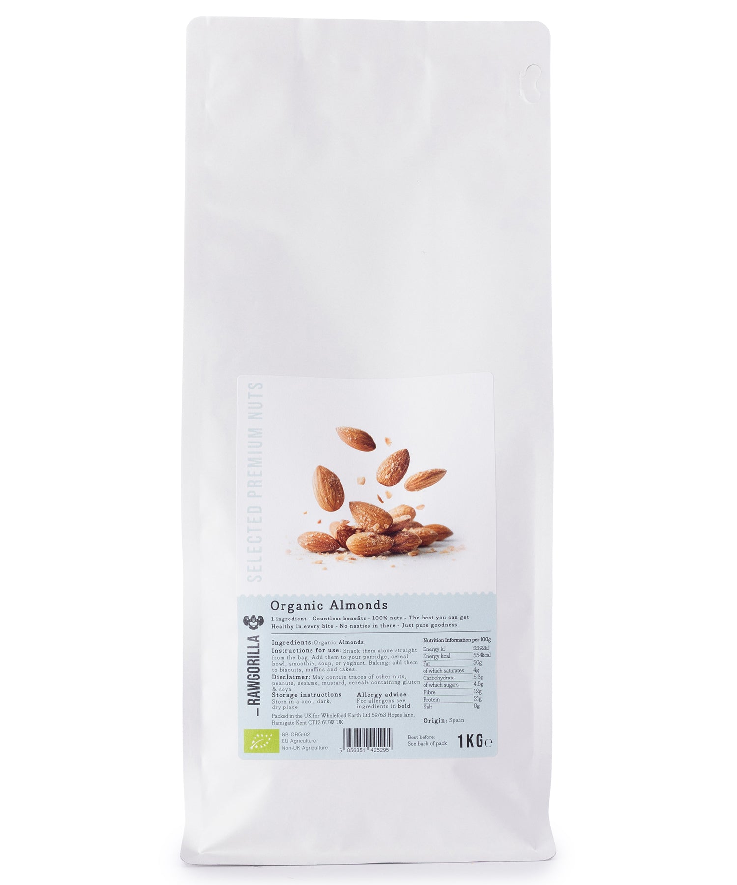 Organic Almonds - RAWGORILLA - 1kg by RawGorilla | The Hackers Market