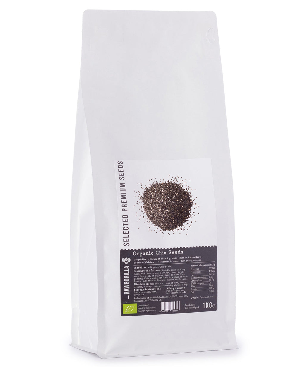 Organic Chia Seeds - RAWGORILLA - 1kg by RawGorilla | The Hackers Market