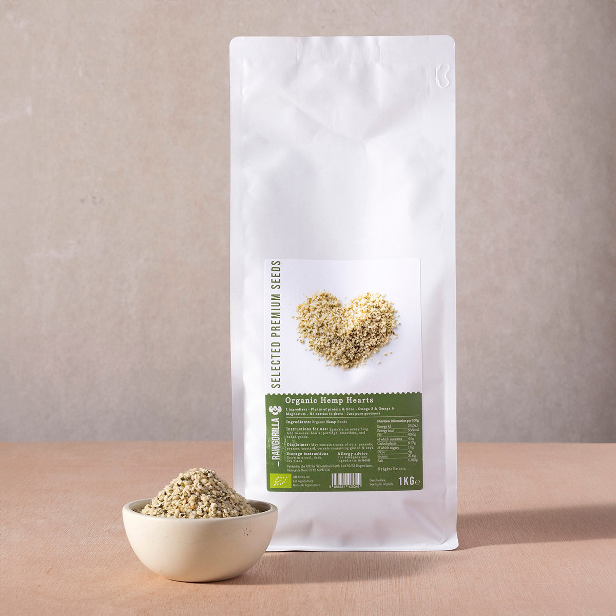 Organic Hemp Hearts - RAWGORILLA - 1kg by RawGorilla | The Hackers Market