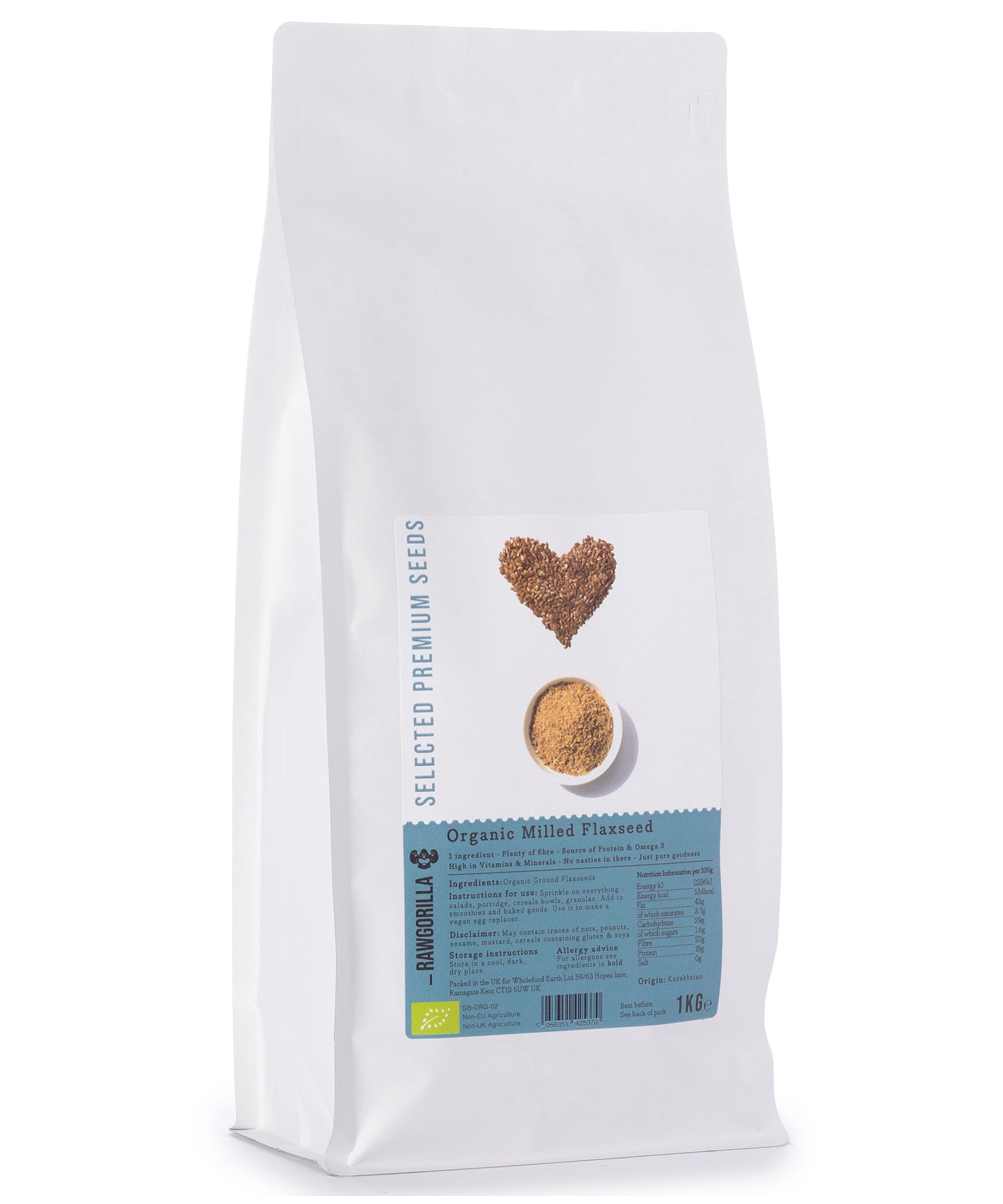 Organic Milled Flaxseeds - RAWGORILLA - 1kg by RawGorilla | The Hackers Market