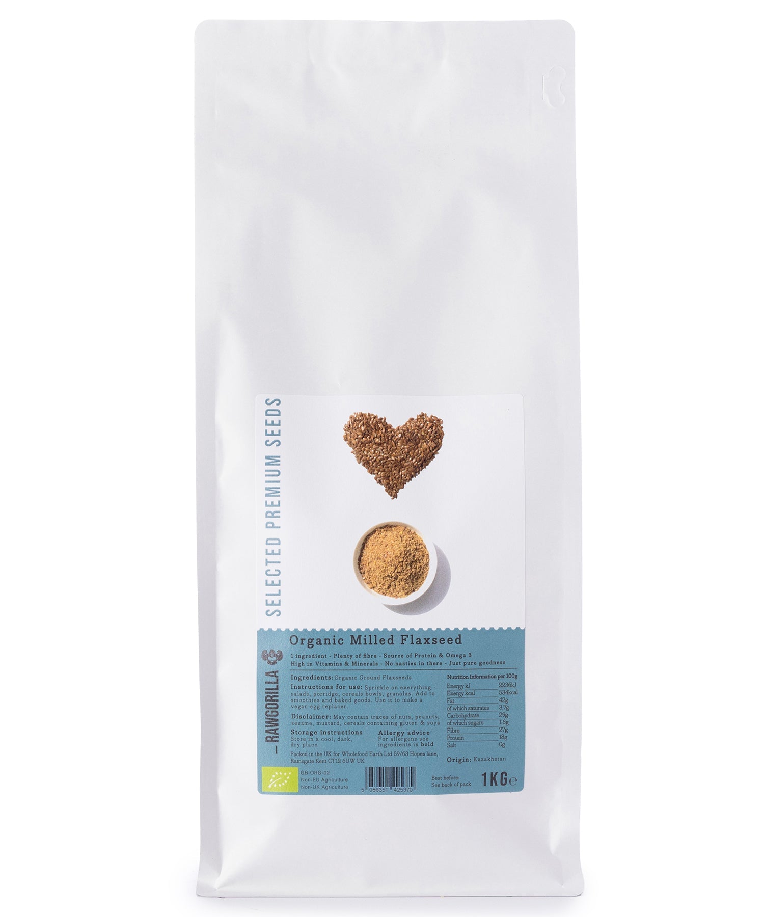 Organic Milled Flaxseeds - RAWGORILLA - 1kg by RawGorilla | The Hackers Market